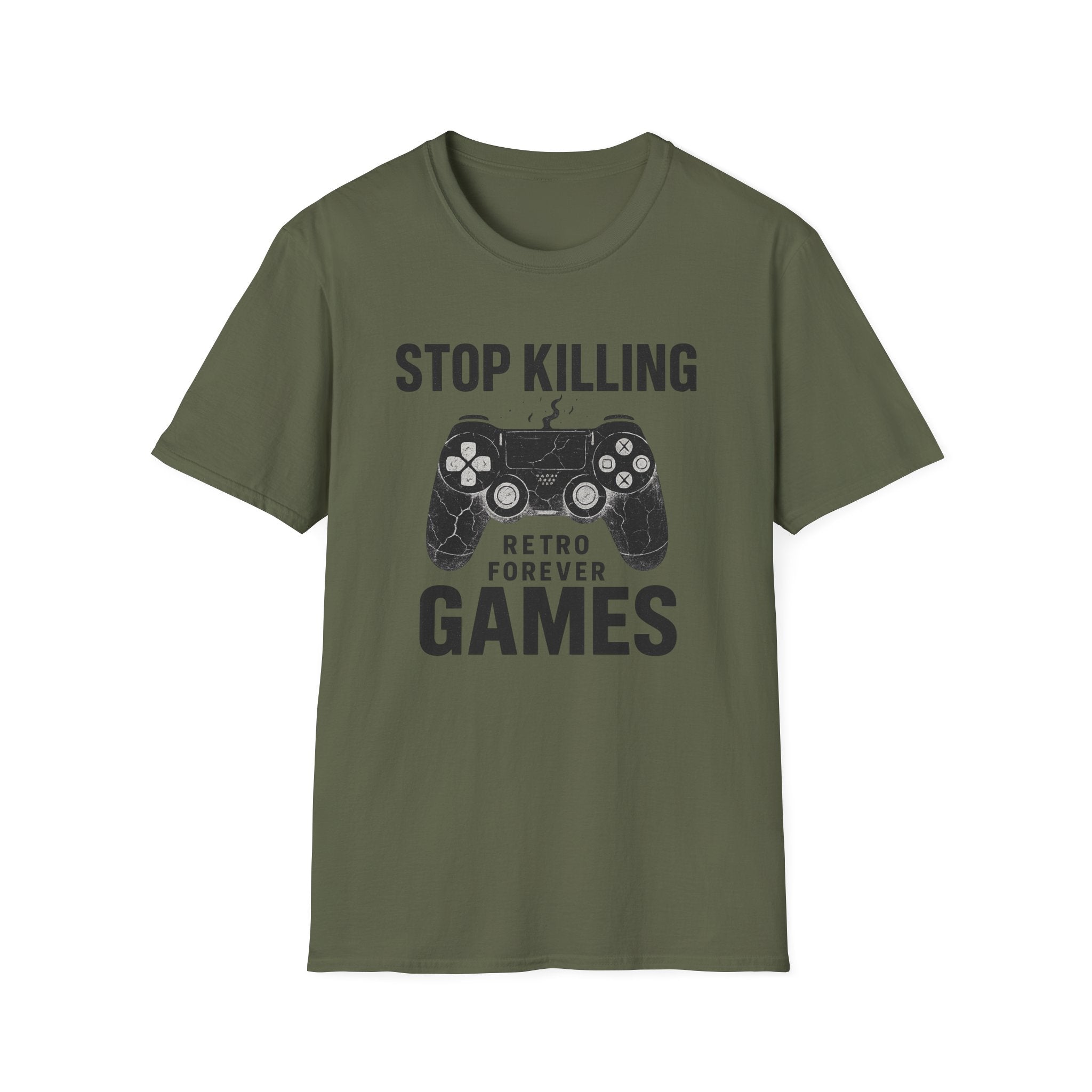Retro Gaming T-Shirt, Stop Killing Games Tee, Gamer Gift, Video Game Apparel, Unisex Softstyle Shirt, Perfect for Birthdays, Holidays