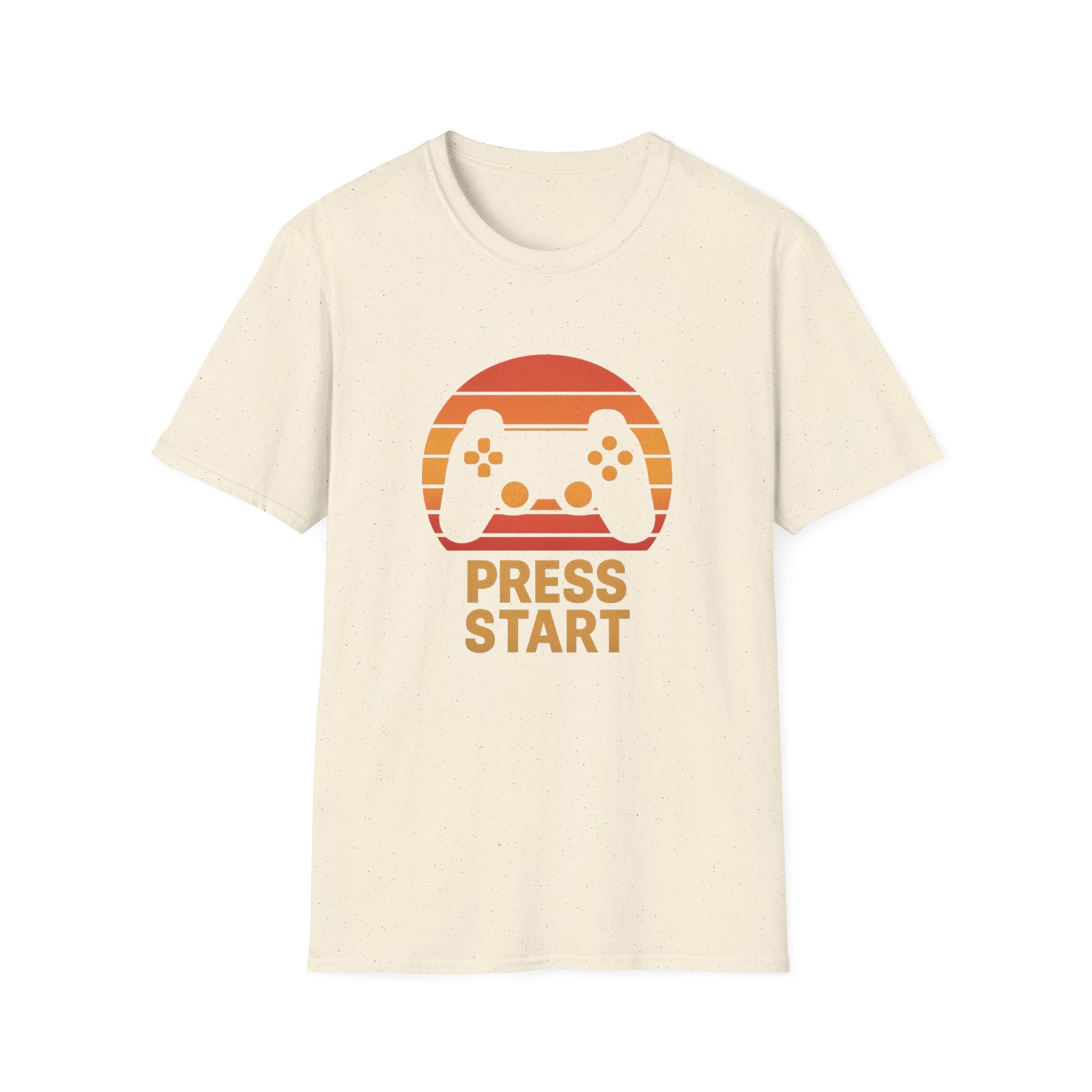 Retro Gamer T-Shirt - Press Start, Unisex Game Tee, Video Game Shirt, Gift for Gamers, Casual Wear, Vintage Gaming Style
