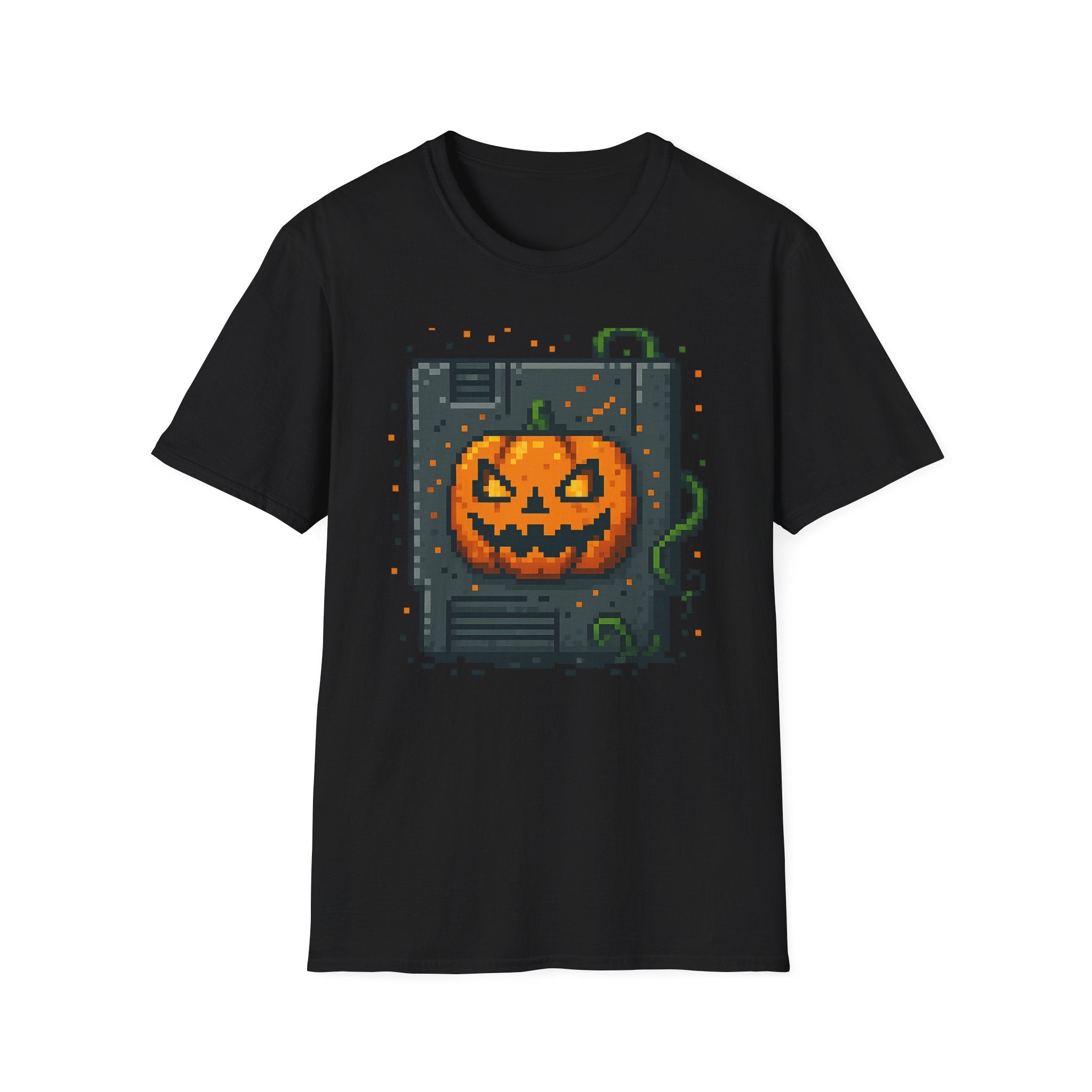 Halloween Inspired Unisex Softstyle T-Shirt, Spooky Graphic Tee, Fall Fashion, Trick or Treat Shirt, Pumpkin Design, Casual Wear