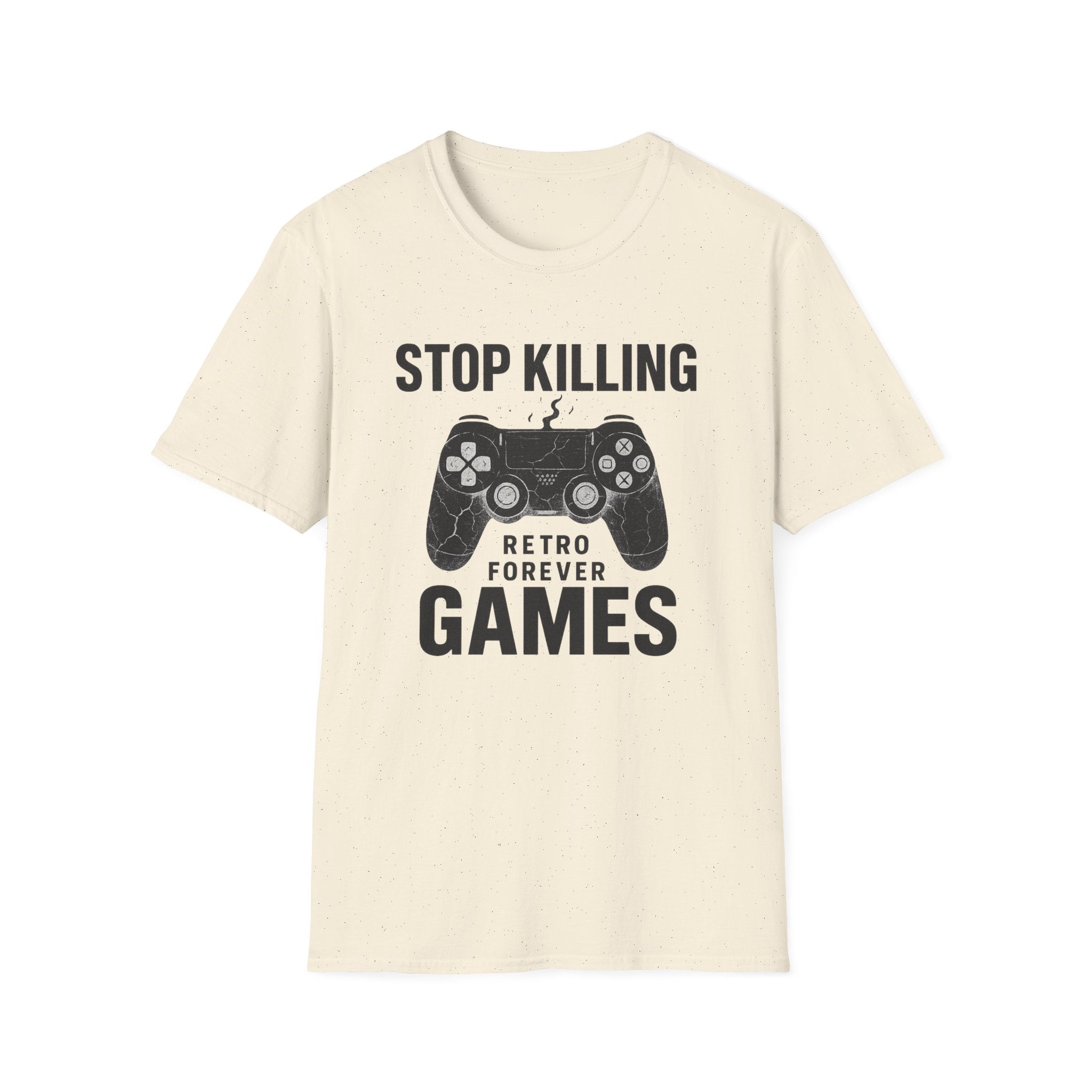 Retro Gaming T-Shirt, Stop Killing Games Tee, Gamer Gift, Video Game Apparel, Unisex Softstyle Shirt, Perfect for Birthdays, Holidays