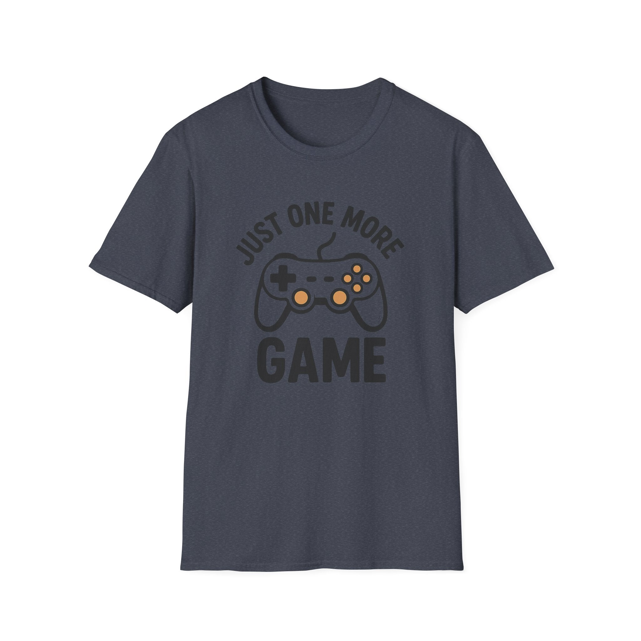 Just One More Game Unisex Softstyle T-Shirt, Gamer Tee, Video Game Shirt, Gift for Gamers, Casual Wear, Birthday Present