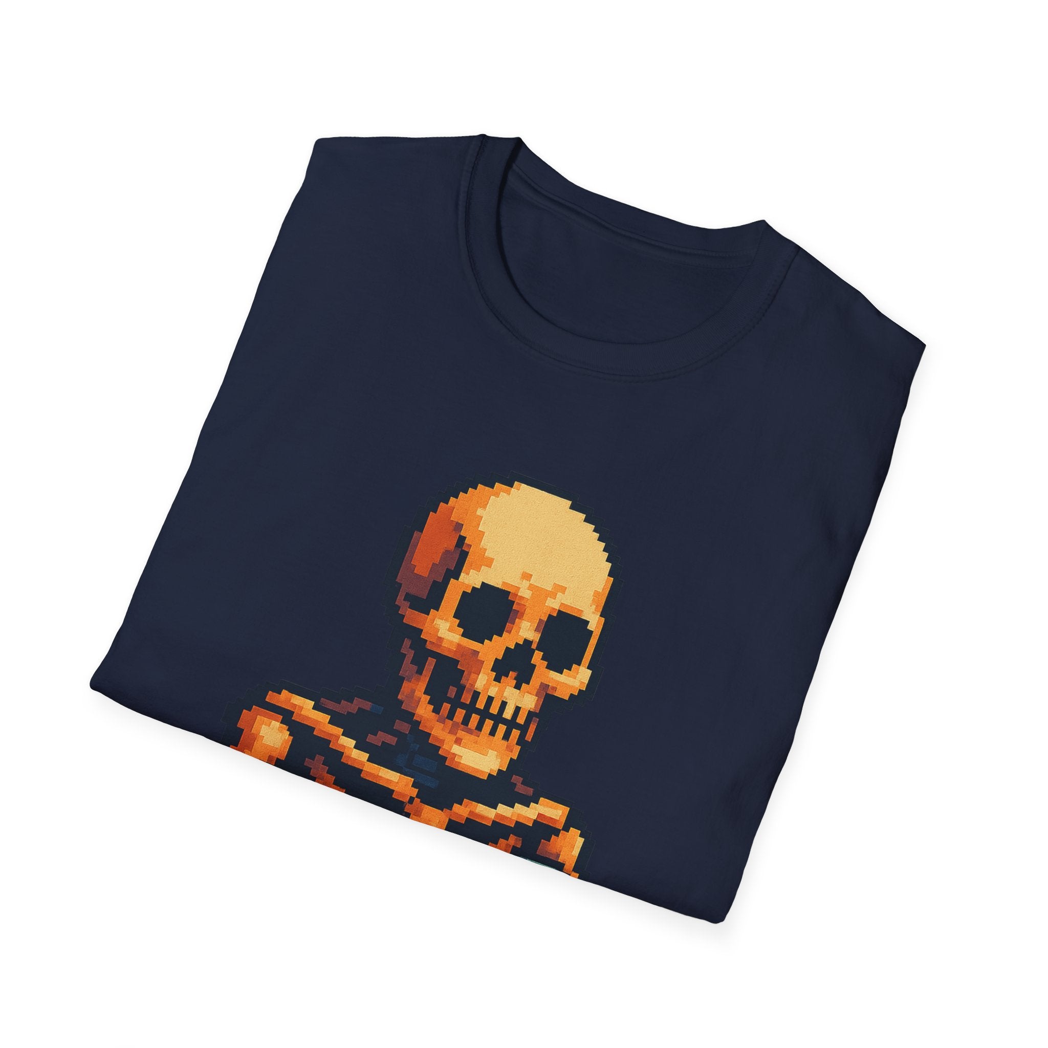 Retro Gamer Skeleton Unisex T-Shirt | Fun Graphic Tee for Gamers | Perfect for Halloween, Gaming Events, Casual Wear, Gift Ideas