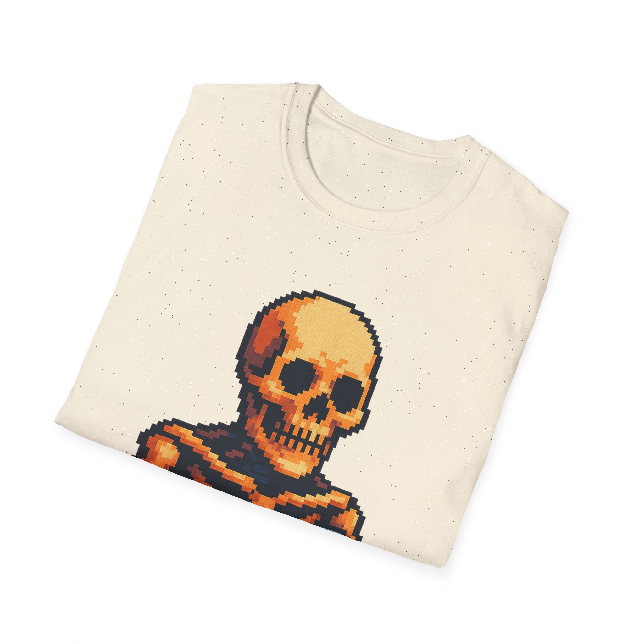 Retro Gamer Skeleton Unisex T-Shirt | Fun Graphic Tee for Gamers | Perfect for Halloween, Gaming Events, Casual Wear, Gift Ideas