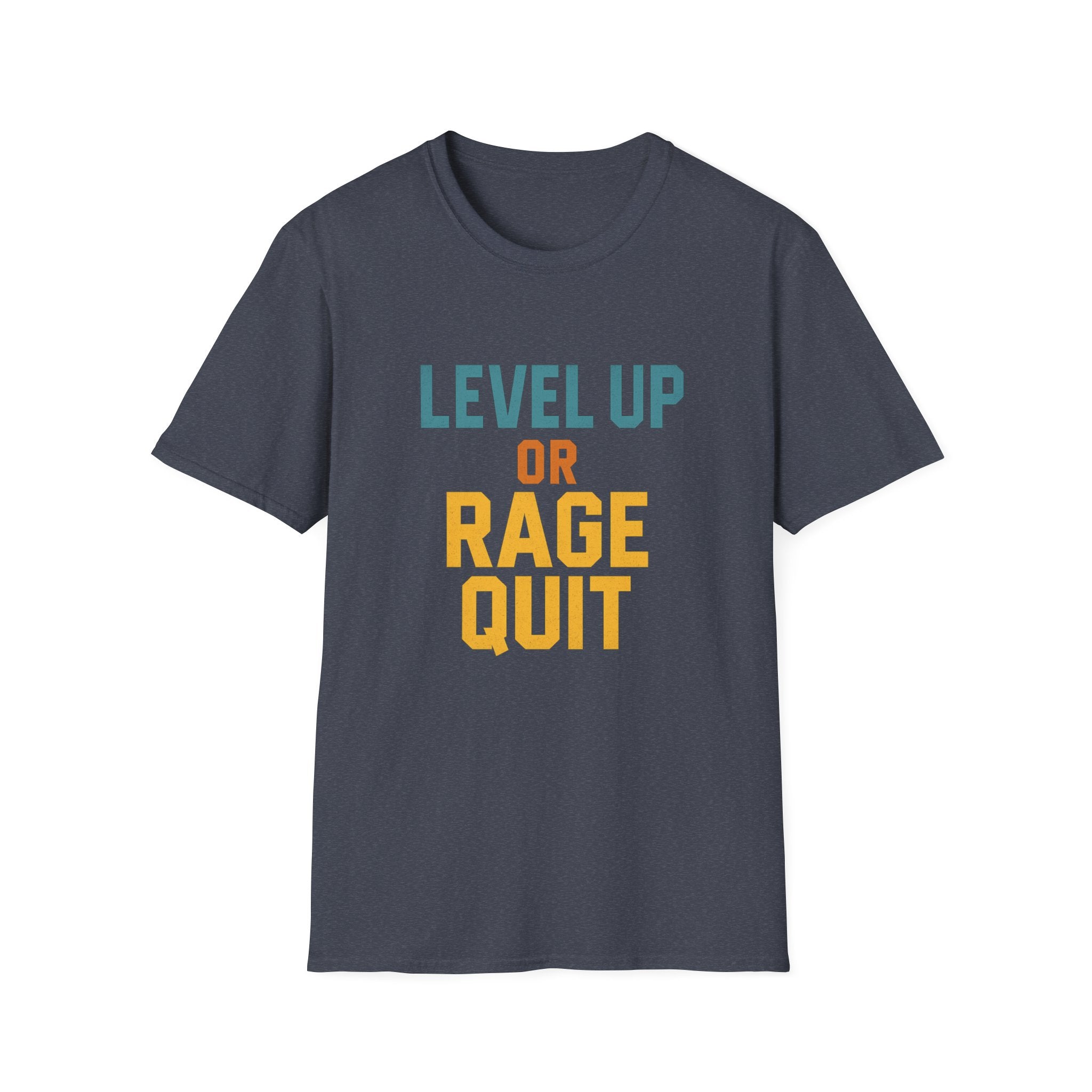 Level Up or Rage Quit Gamer T-Shirt, Unisex Tee for Gamers, Casual Wear, Gift for Gamers, Birthday Gift