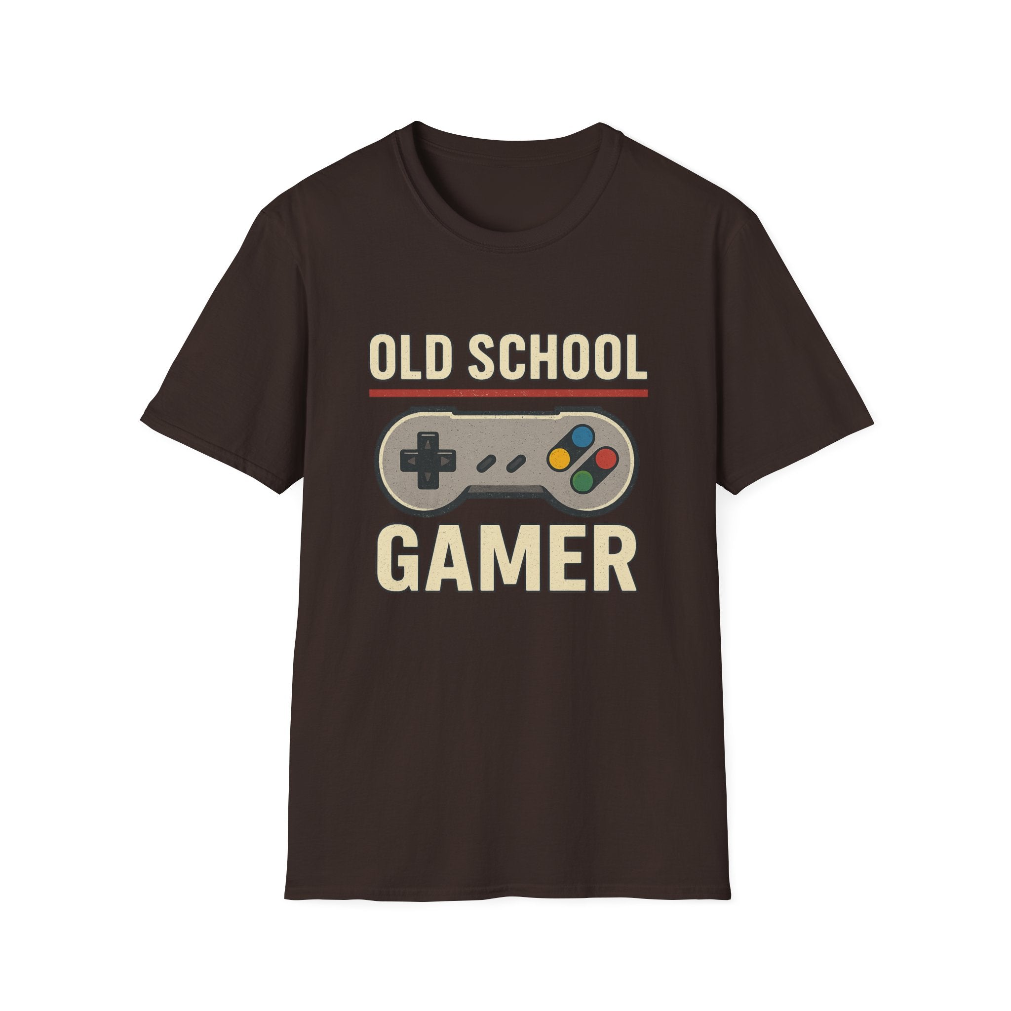 Old School Gamer Unisex Softstyle T-Shirt, Vintage Gamer Tee, Retro Video Game Shirt, Gaming Gift, Nostalgic T-Shirt