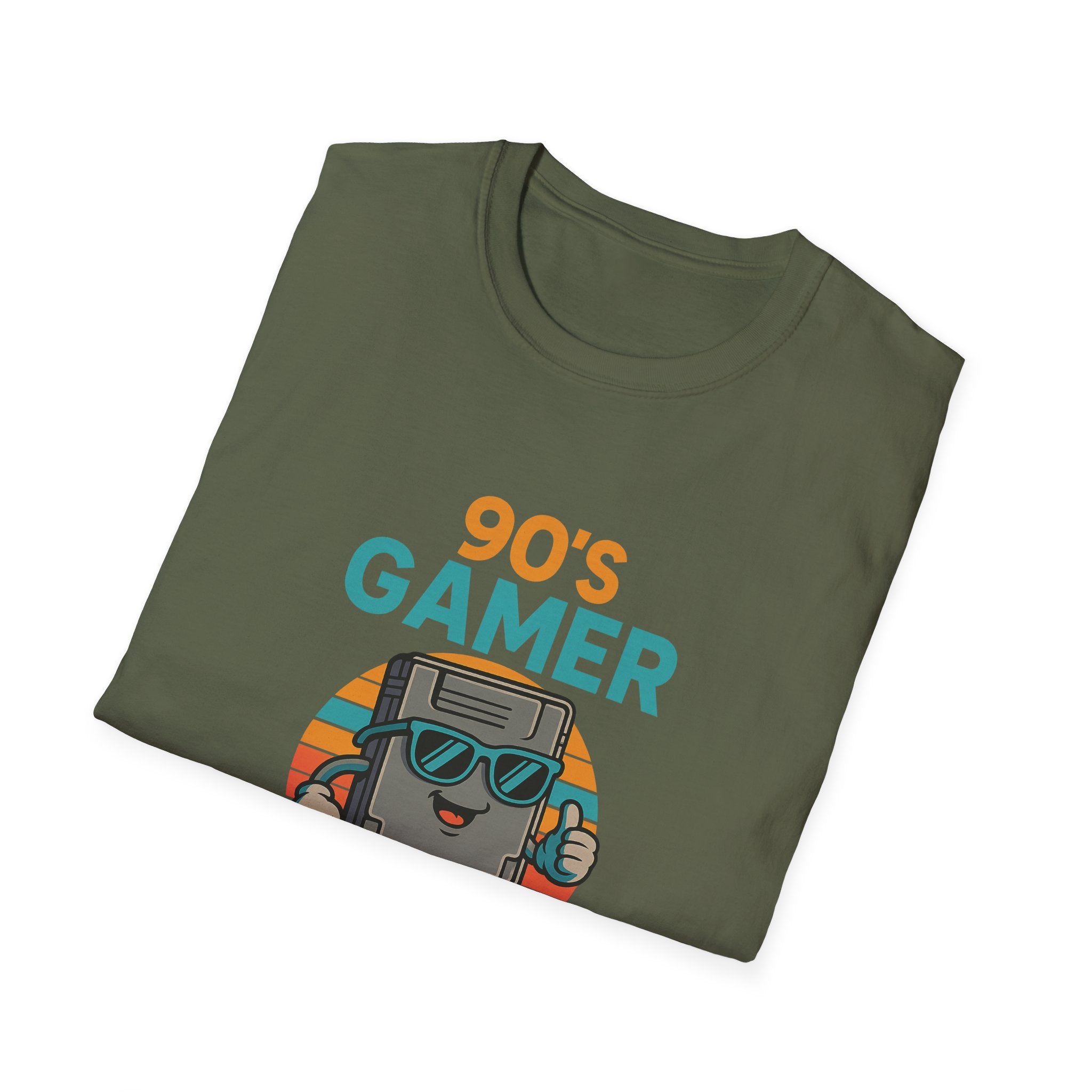 90's Gamer Level Up Unisex Softstyle T-Shirt, Retro Gaming Tee, Gift for Gamers, Nostalgic Apparel, Birthday Present, Casual Wear