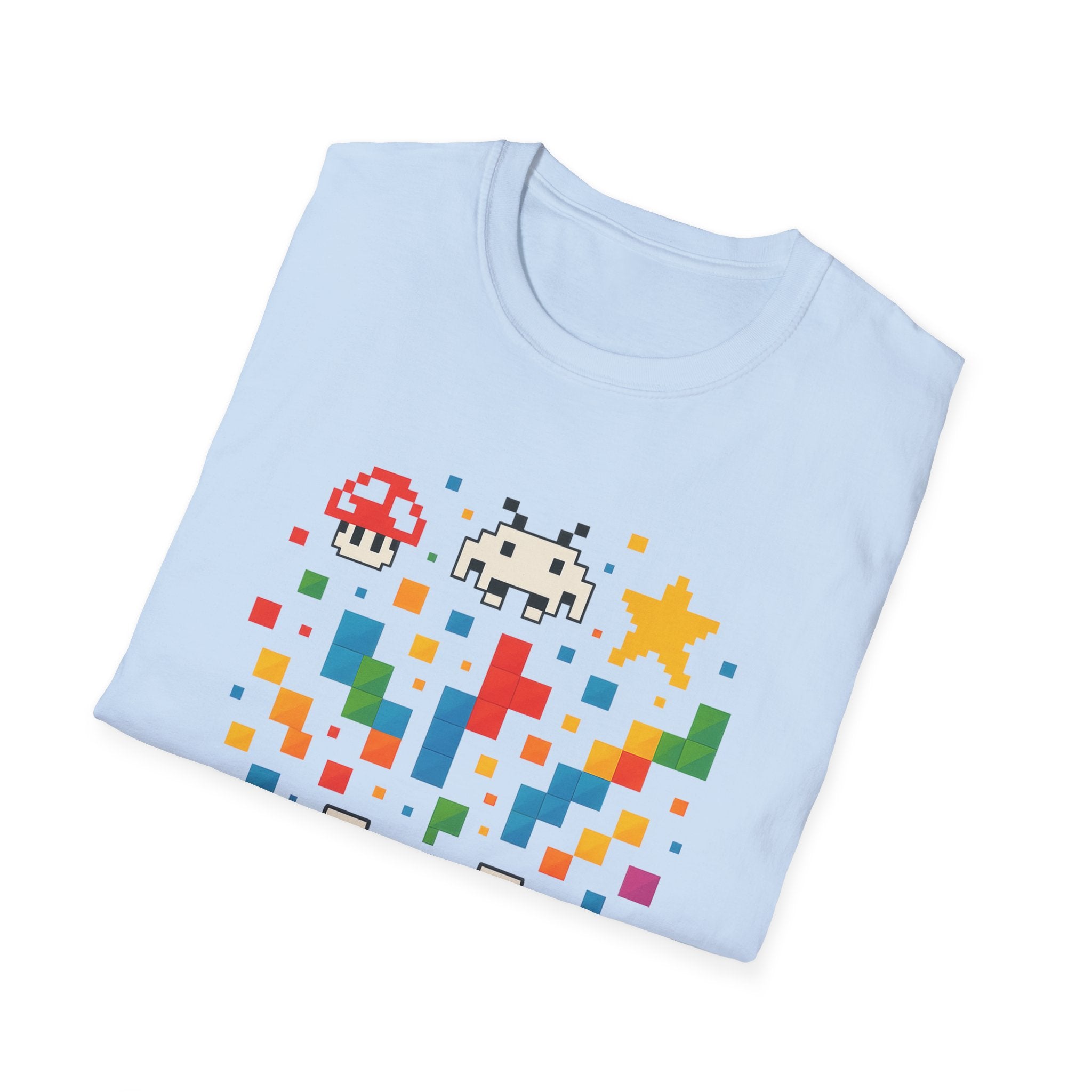Retro Gamer Unisex T-Shirt, Video Game Tee, Gaming Gift, Fun Shirt for Gamers, Pixel Art T-Shirt, Birthday Gift