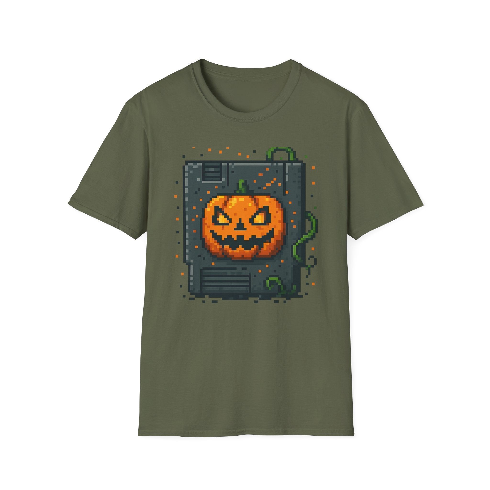 Halloween Inspired Unisex Softstyle T-Shirt, Spooky Graphic Tee, Fall Fashion, Trick or Treat Shirt, Pumpkin Design, Casual Wear