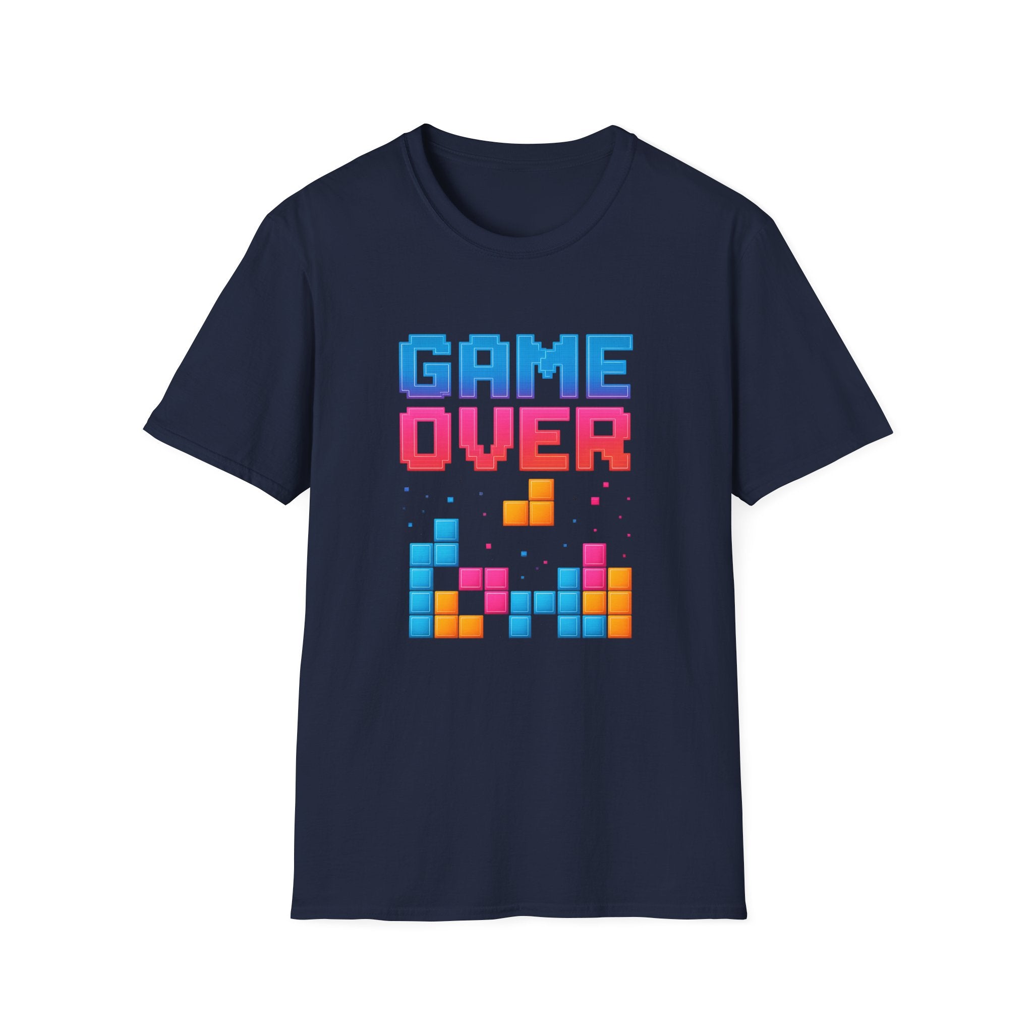 Retro Gamer T-Shirt - Game Over Tee, Unisex Softstyle Shirt, Video Game Apparel, Gamer Gift, Casual Wear, Birthday Present