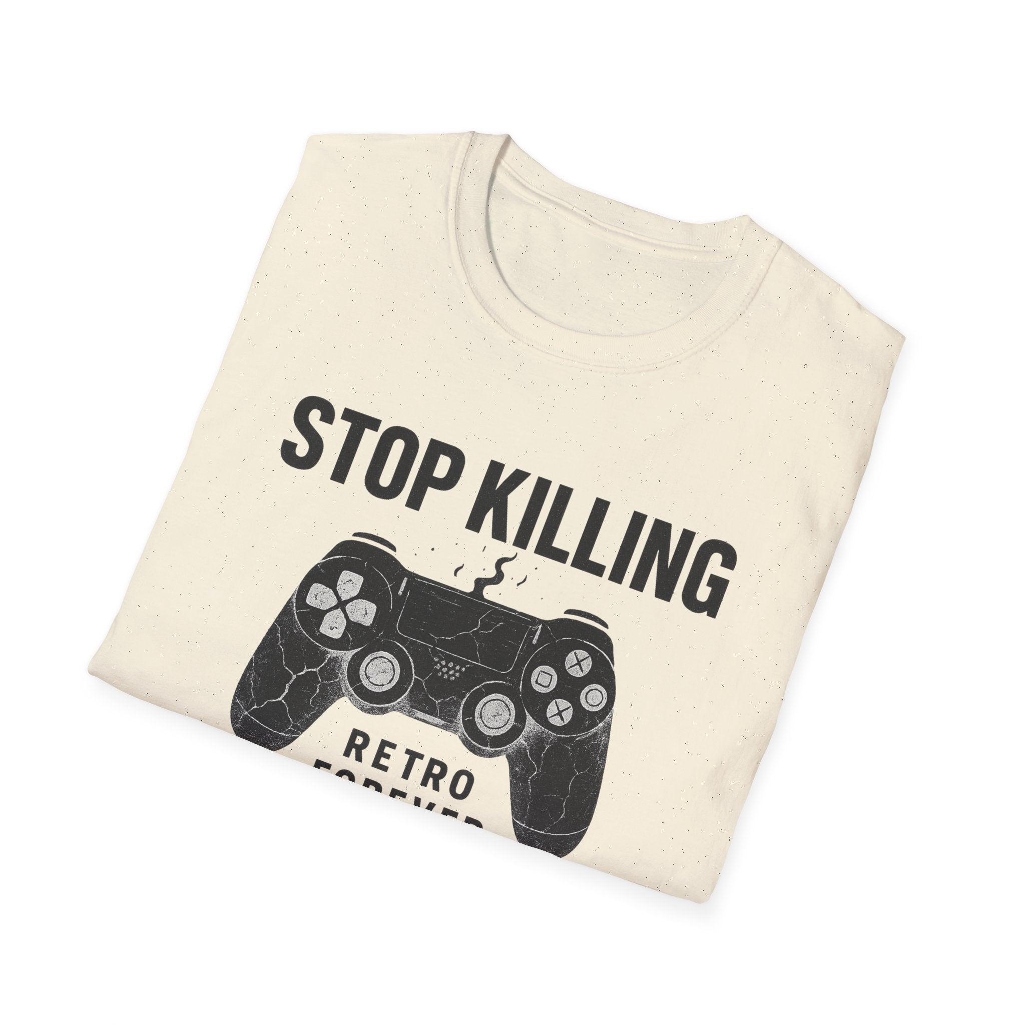 Retro Gaming T-Shirt, Stop Killing Games Tee, Gamer Gift, Video Game Apparel, Unisex Softstyle Shirt, Perfect for Birthdays, Holidays