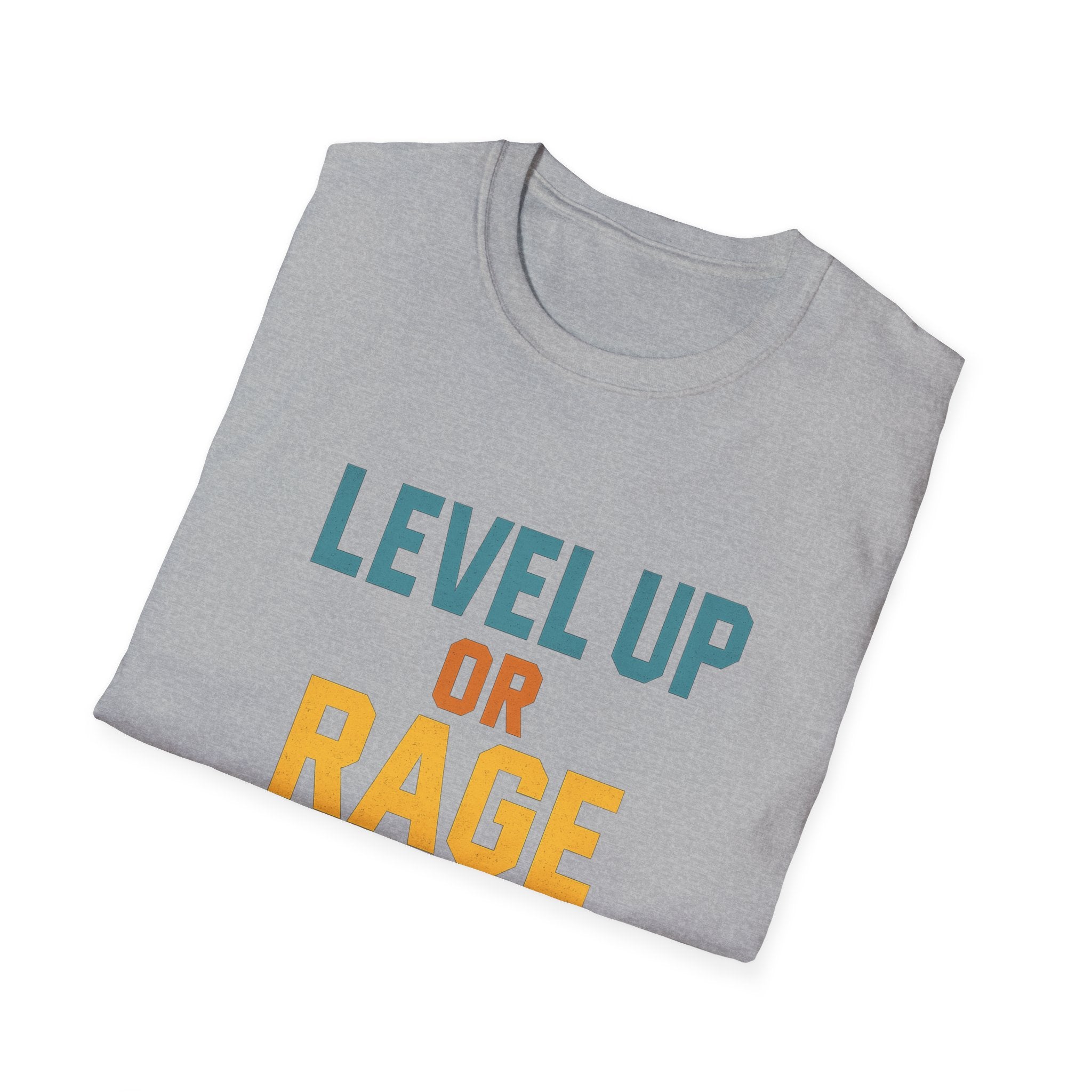 Level Up or Rage Quit Gamer T-Shirt, Unisex Tee for Gamers, Casual Wear, Gift for Gamers, Birthday Gift