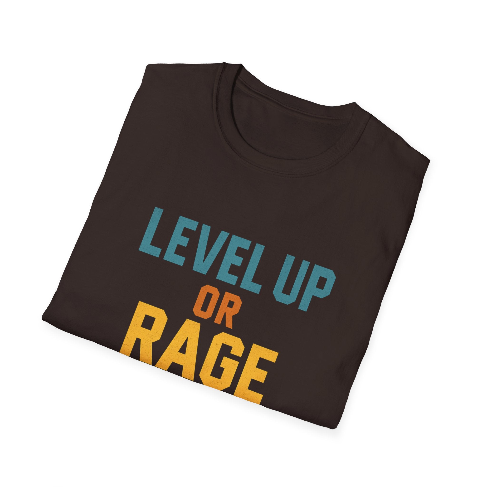 Level Up or Rage Quit Gamer T-Shirt, Unisex Tee for Gamers, Casual Wear, Gift for Gamers, Birthday Gift