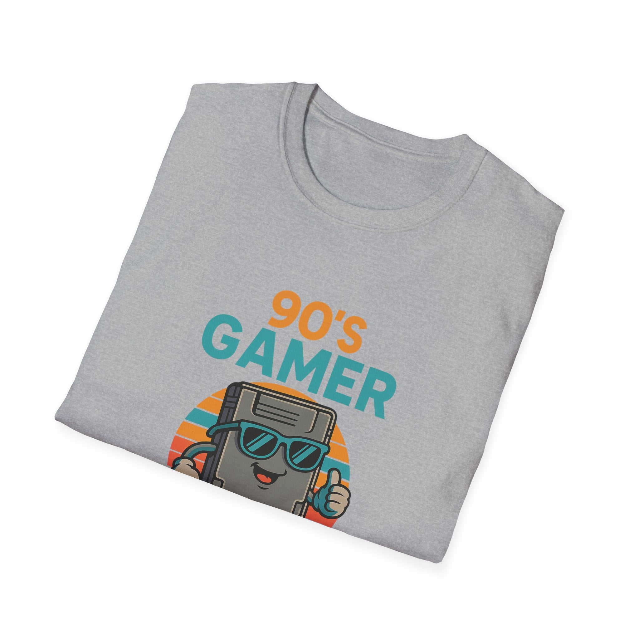 90's Gamer Level Up Unisex Softstyle T-Shirt, Retro Gaming Tee, Gift for Gamers, Nostalgic Apparel, Birthday Present, Casual Wear