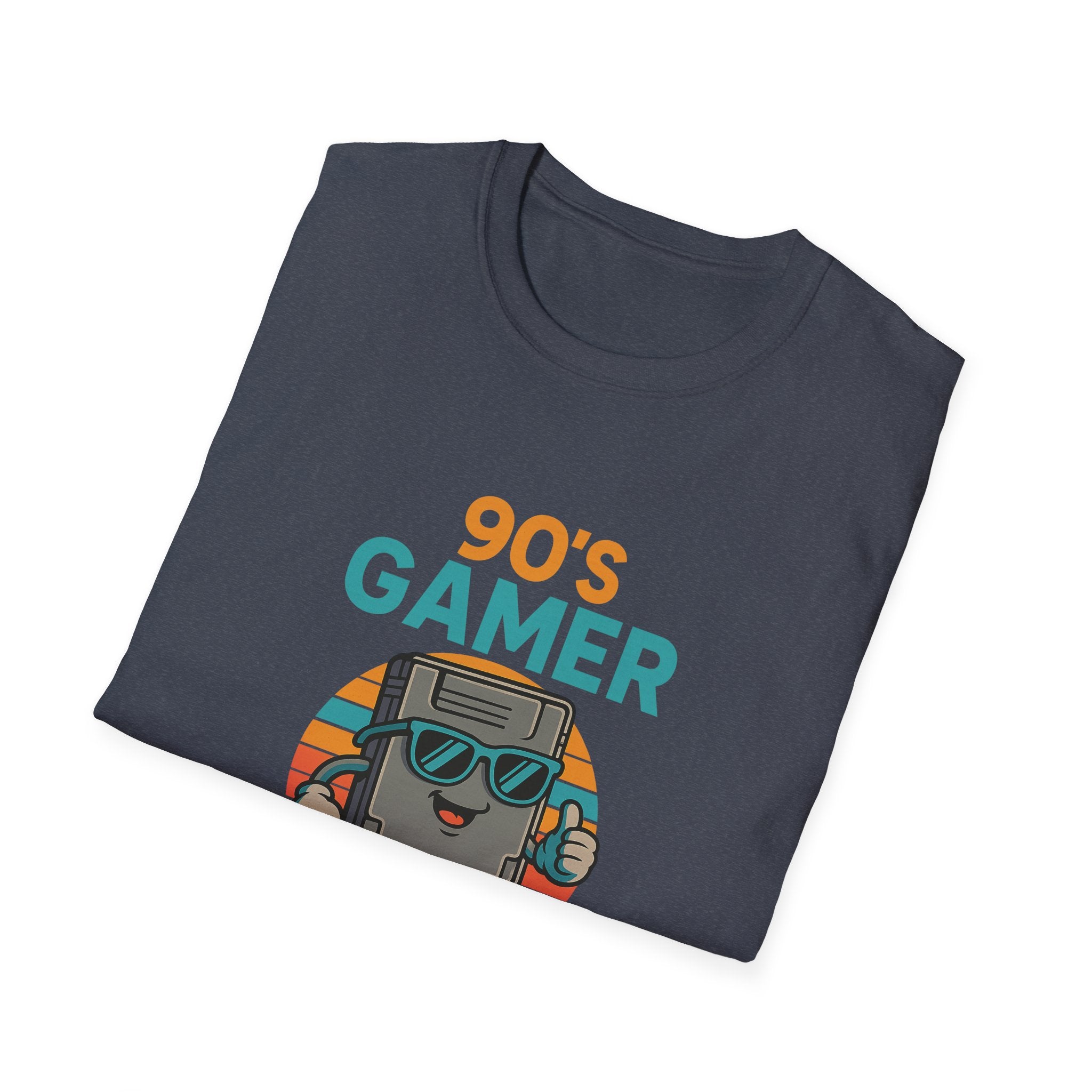 90's Gamer Level Up Unisex Softstyle T-Shirt, Retro Gaming Tee, Gift for Gamers, Nostalgic Apparel, Birthday Present, Casual Wear