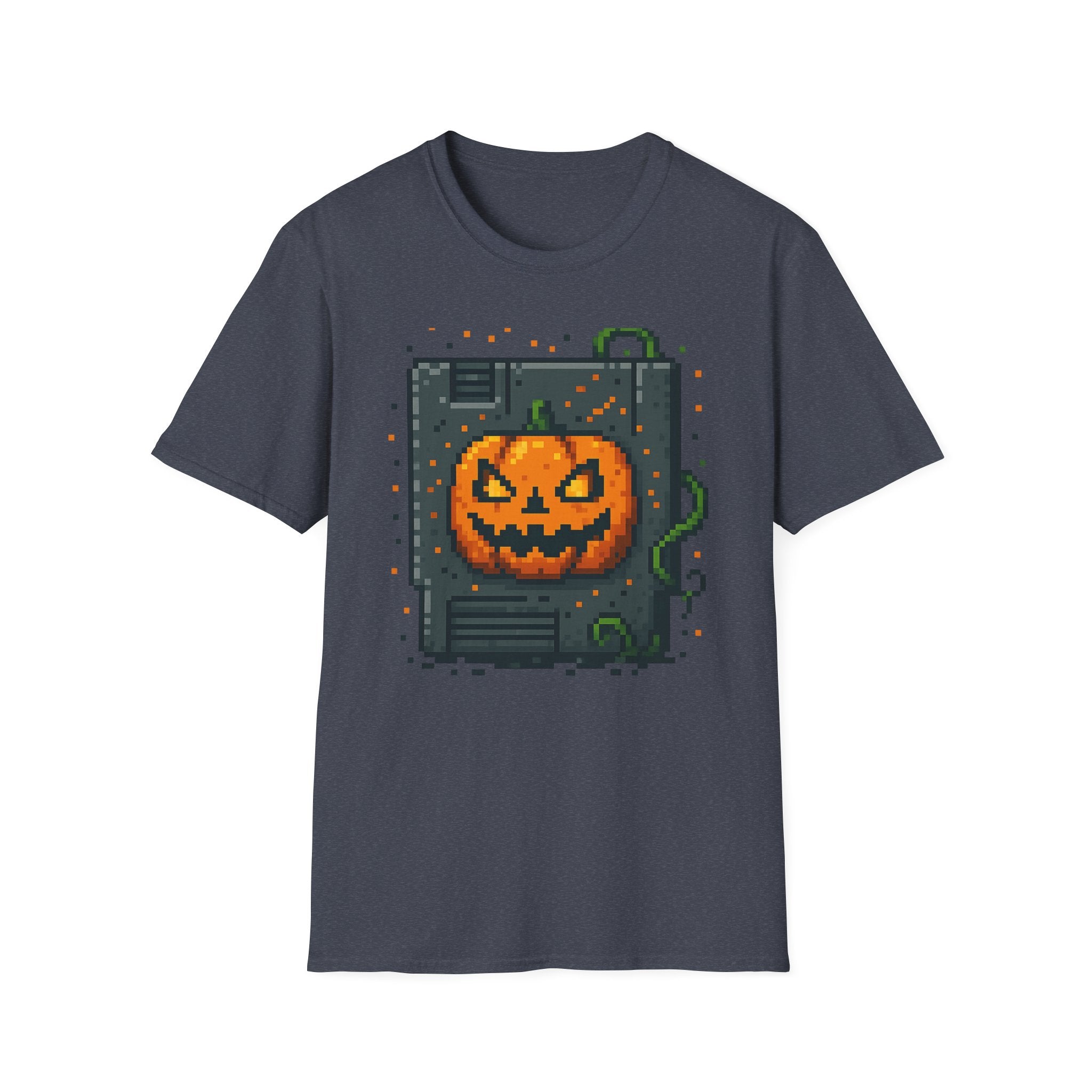 Halloween Inspired Unisex Softstyle T-Shirt, Spooky Graphic Tee, Fall Fashion, Trick or Treat Shirt, Pumpkin Design, Casual Wear