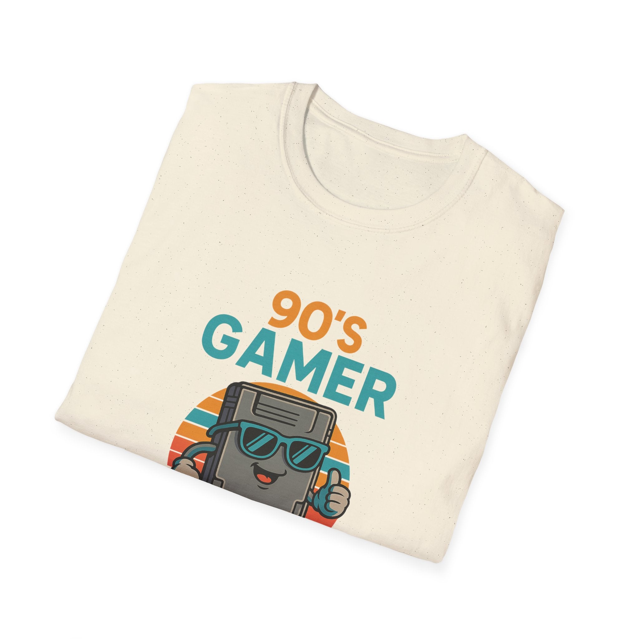 90's Gamer Level Up Unisex Softstyle T-Shirt, Retro Gaming Tee, Gift for Gamers, Nostalgic Apparel, Birthday Present, Casual Wear