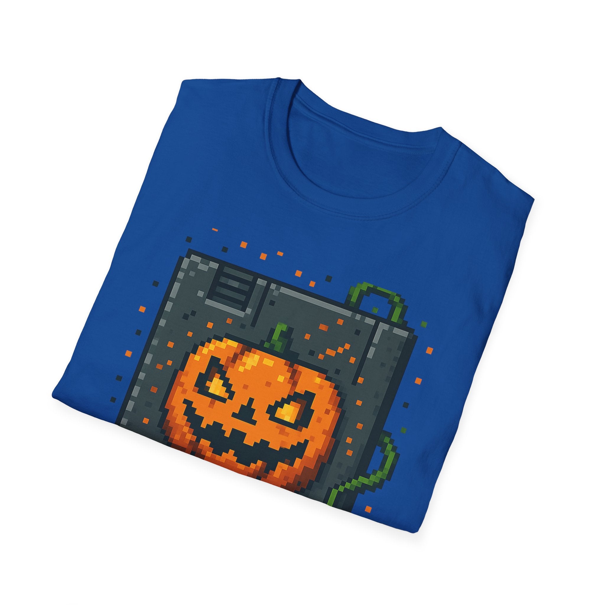Halloween Inspired Unisex Softstyle T-Shirt, Spooky Graphic Tee, Fall Fashion, Trick or Treat Shirt, Pumpkin Design, Casual Wear