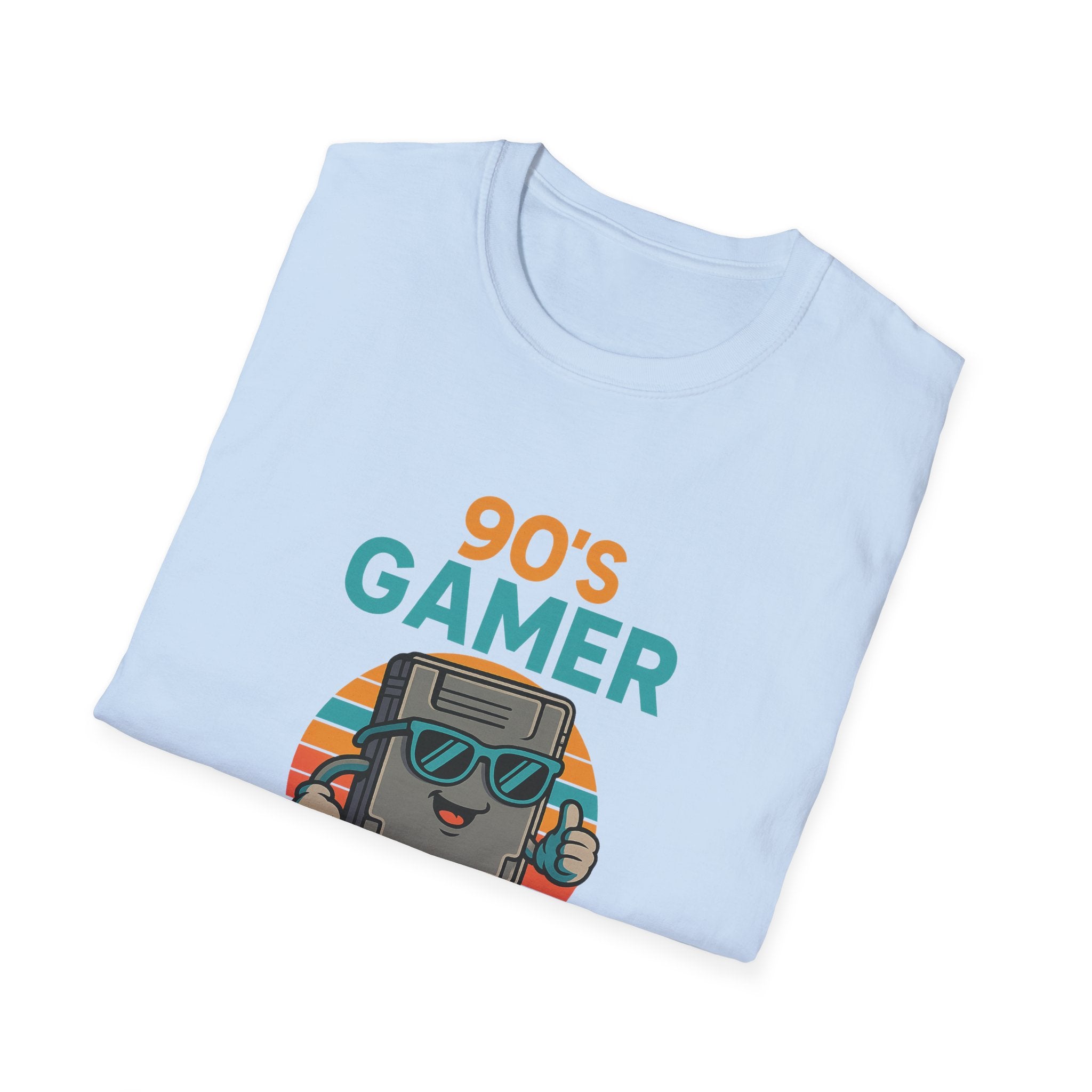 90's Gamer Level Up Unisex Softstyle T-Shirt, Retro Gaming Tee, Gift for Gamers, Nostalgic Apparel, Birthday Present, Casual Wear