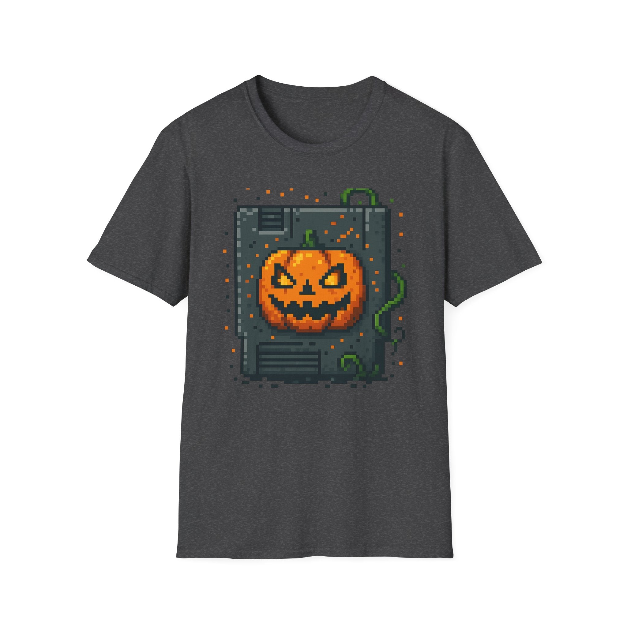 Halloween Inspired Unisex Softstyle T-Shirt, Spooky Graphic Tee, Fall Fashion, Trick or Treat Shirt, Pumpkin Design, Casual Wear