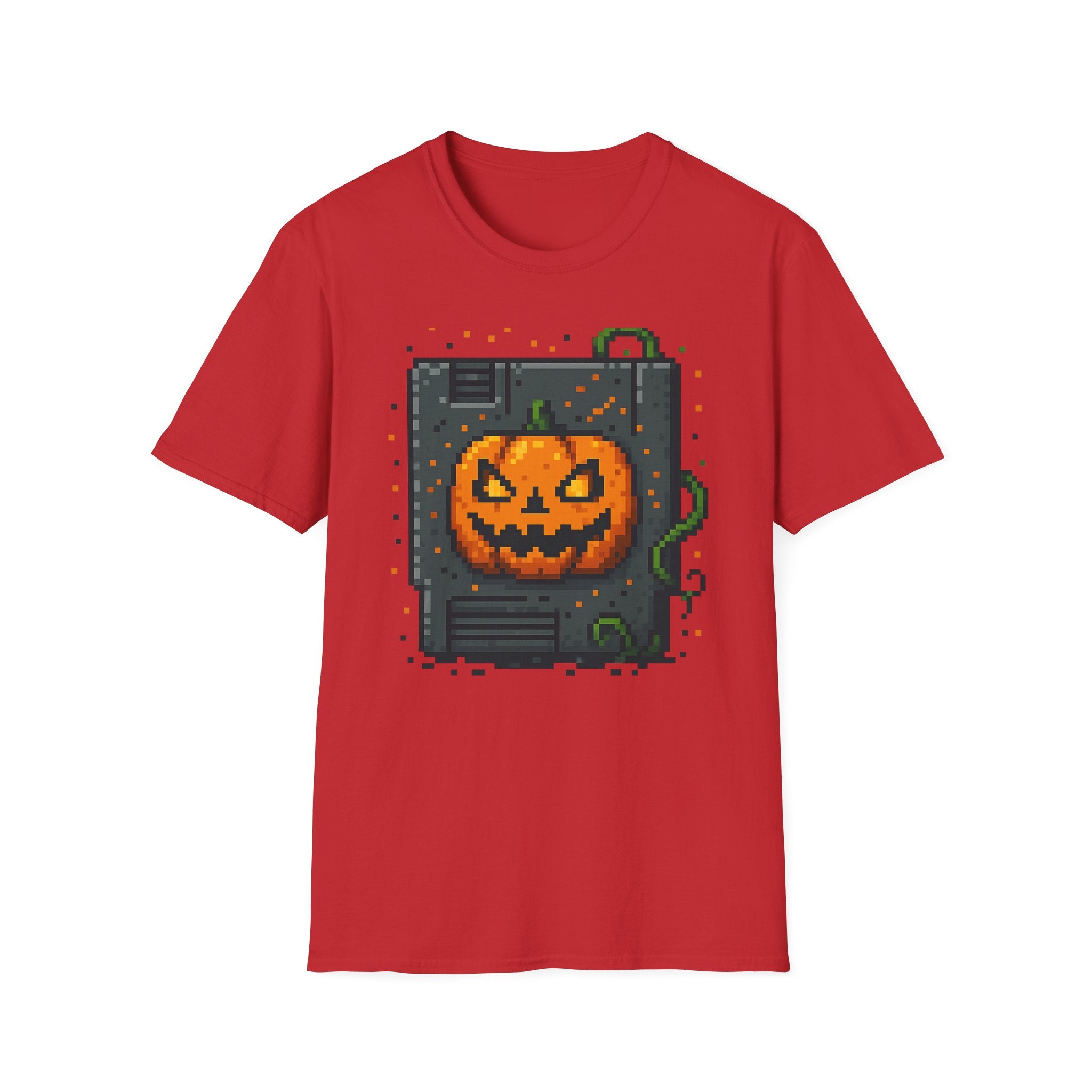 Halloween Inspired Unisex Softstyle T-Shirt, Spooky Graphic Tee, Fall Fashion, Trick or Treat Shirt, Pumpkin Design, Casual Wear