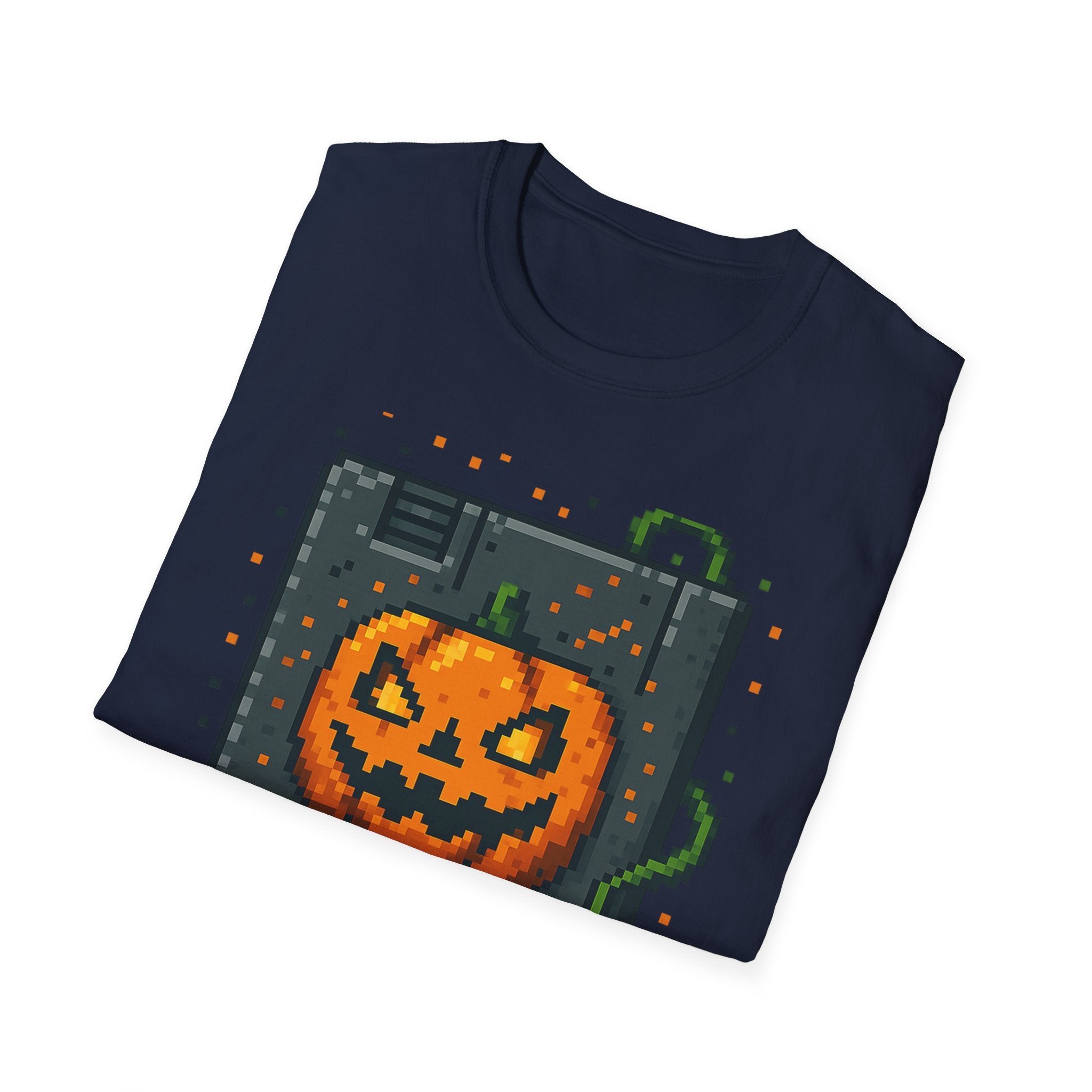 Halloween Inspired Unisex Softstyle T-Shirt, Spooky Graphic Tee, Fall Fashion, Trick or Treat Shirt, Pumpkin Design, Casual Wear