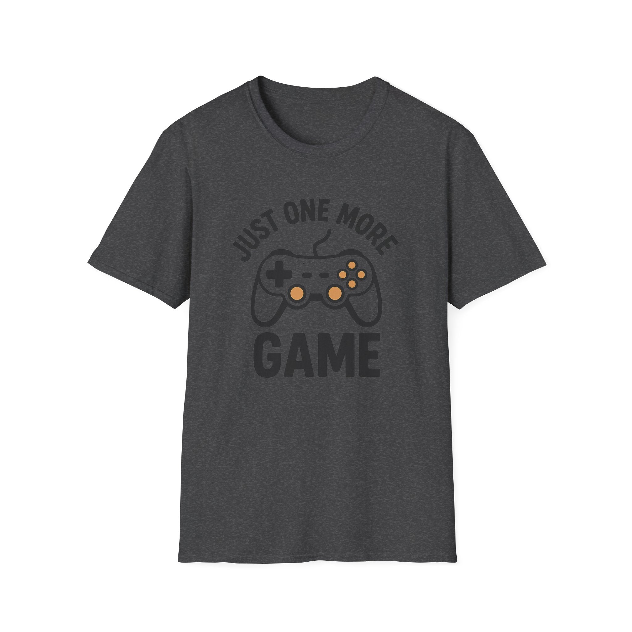 Just One More Game Unisex Softstyle T-Shirt, Gamer Tee, Video Game Shirt, Gift for Gamers, Casual Wear, Birthday Present