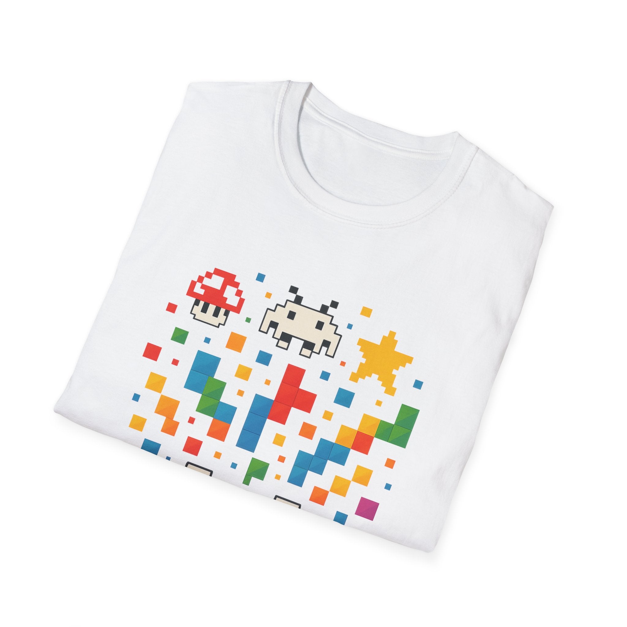 Retro Gamer Unisex T-Shirt, Video Game Tee, Gaming Gift, Fun Shirt for Gamers, Pixel Art T-Shirt, Birthday Gift