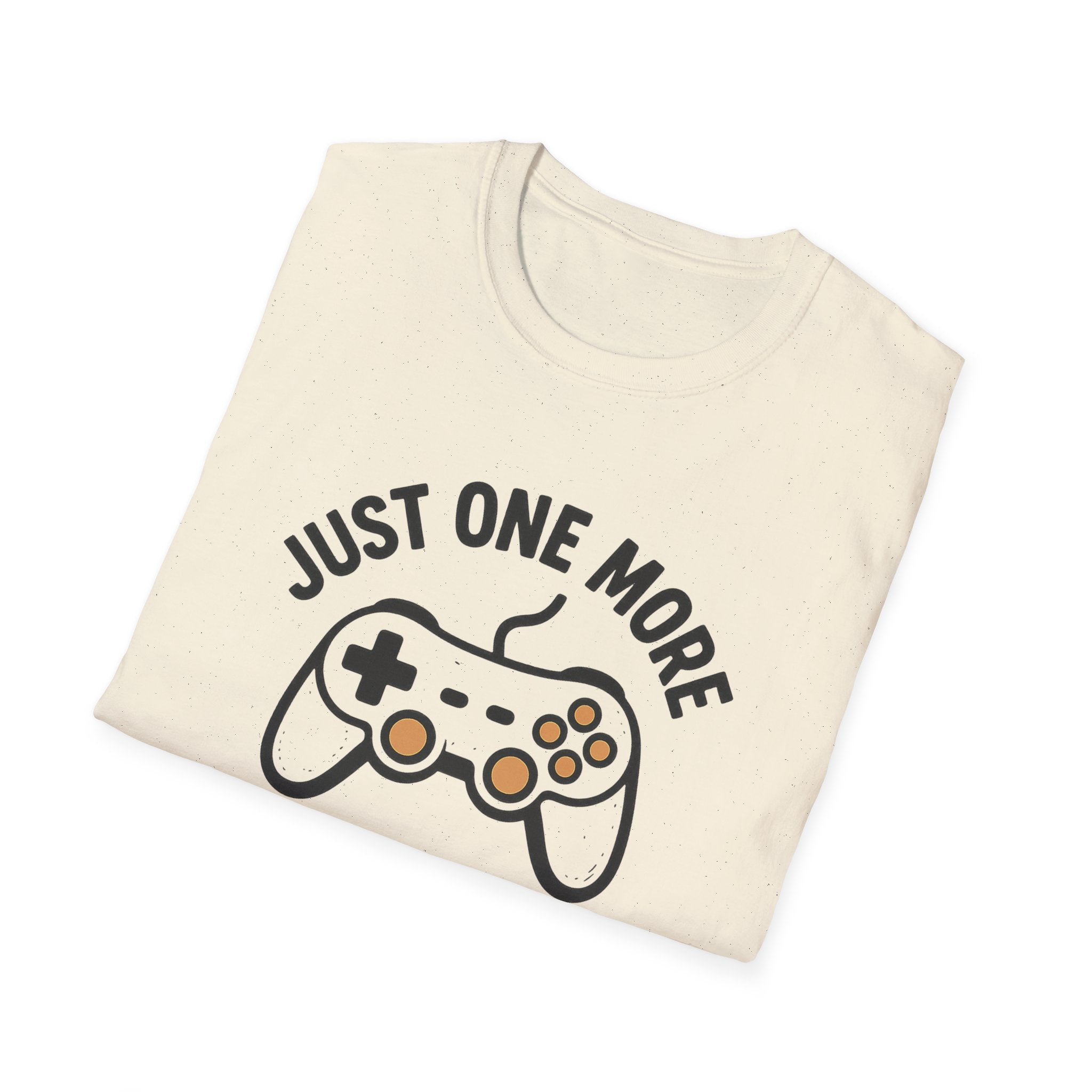 Just One More Game Unisex Softstyle T-Shirt, Gamer Tee, Video Game Shirt, Gift for Gamers, Casual Wear, Birthday Present