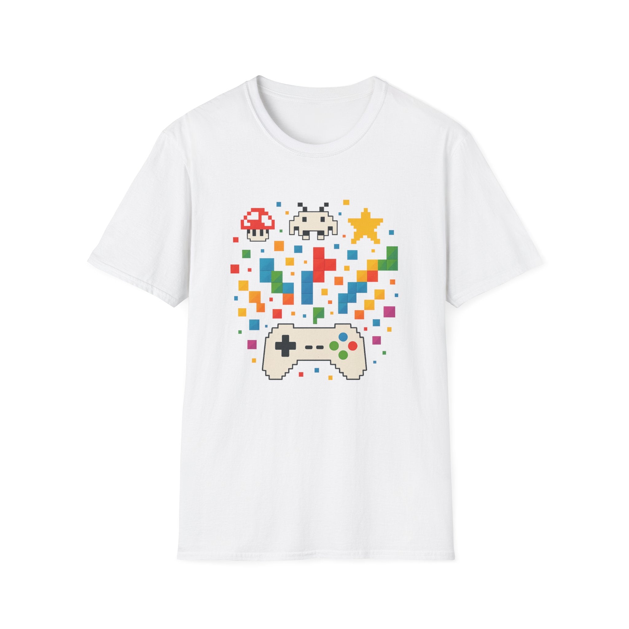 Retro Gamer Unisex T-Shirt, Video Game Tee, Gaming Gift, Fun Shirt for Gamers, Pixel Art T-Shirt, Birthday Gift