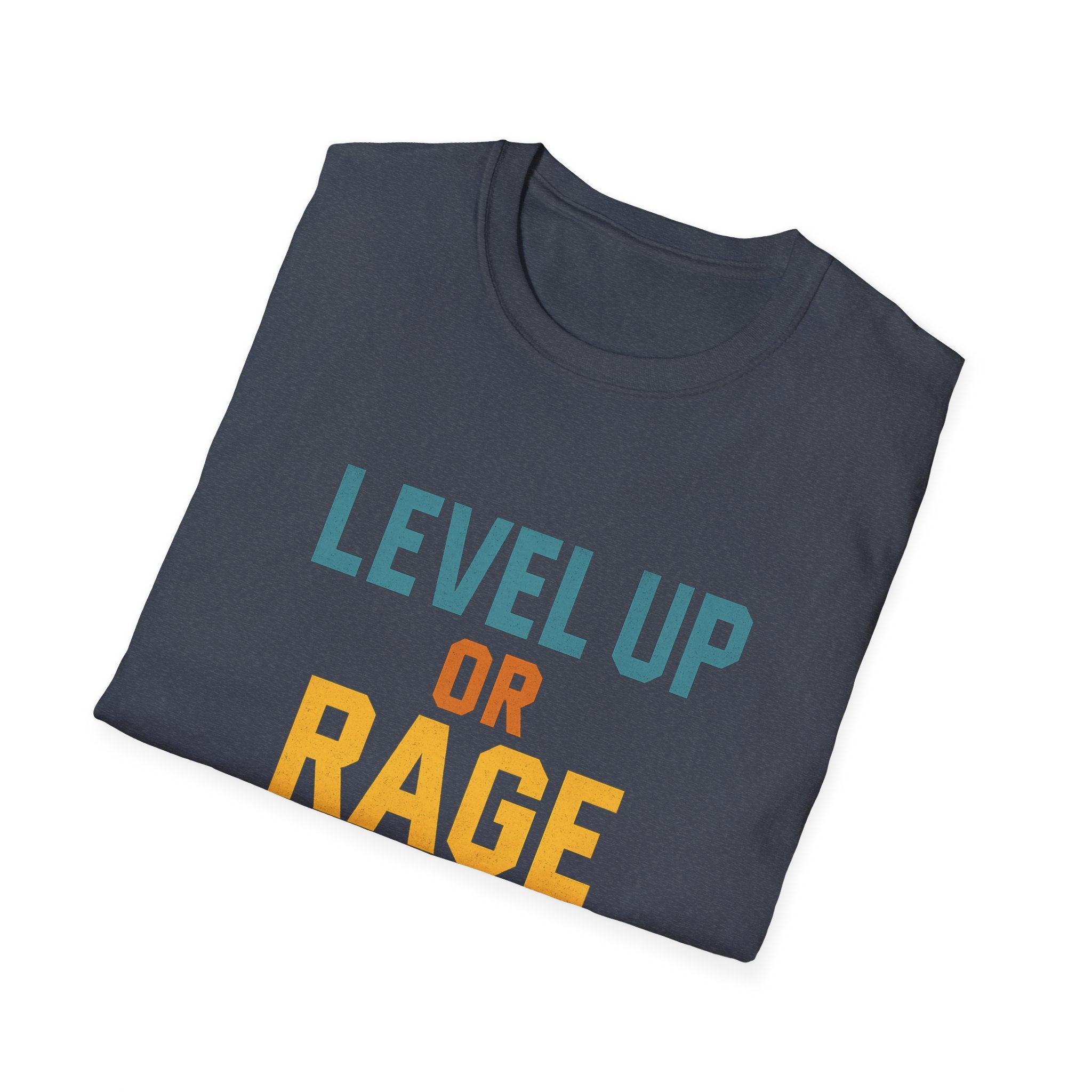 Level Up or Rage Quit Gamer T-Shirt, Unisex Tee for Gamers, Casual Wear, Gift for Gamers, Birthday Gift