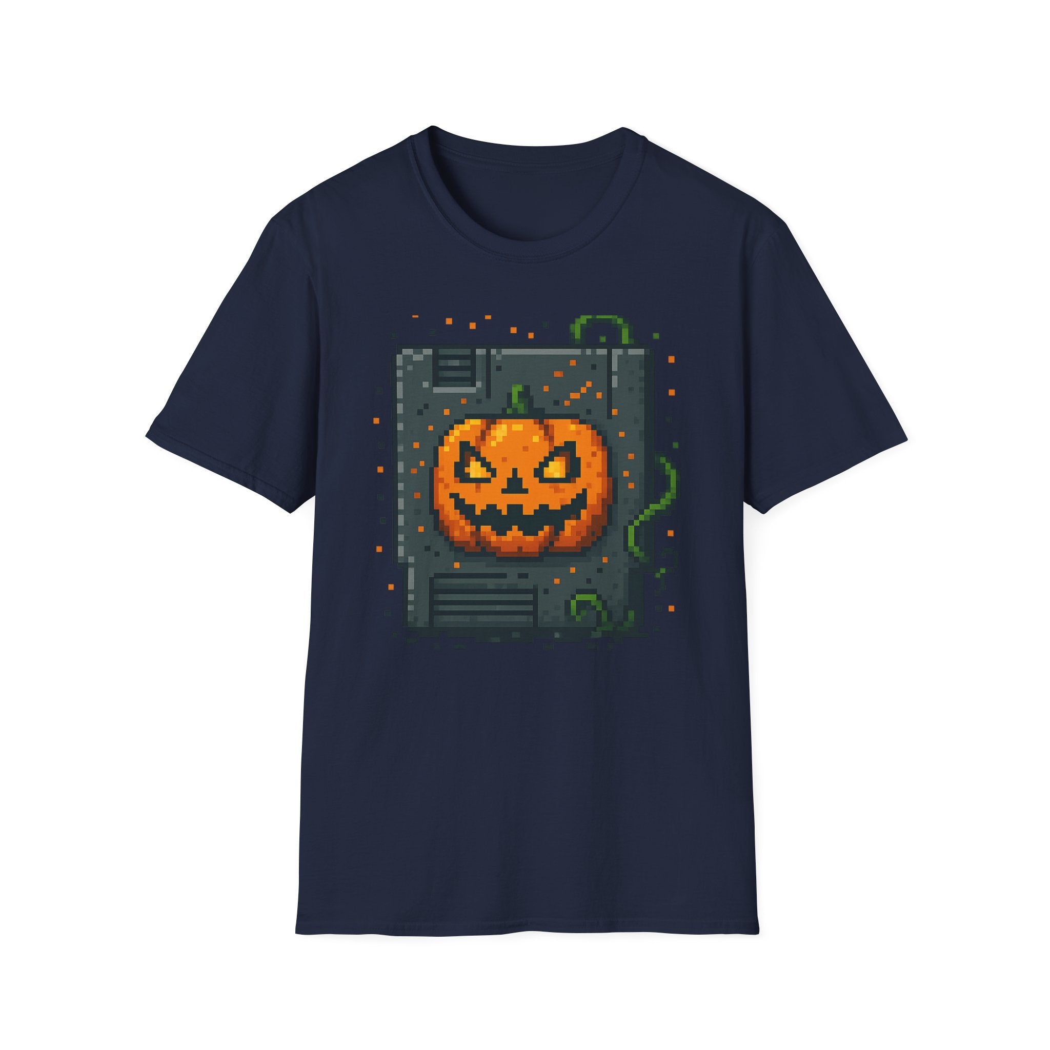 Halloween Inspired Unisex Softstyle T-Shirt, Spooky Graphic Tee, Fall Fashion, Trick or Treat Shirt, Pumpkin Design, Casual Wear