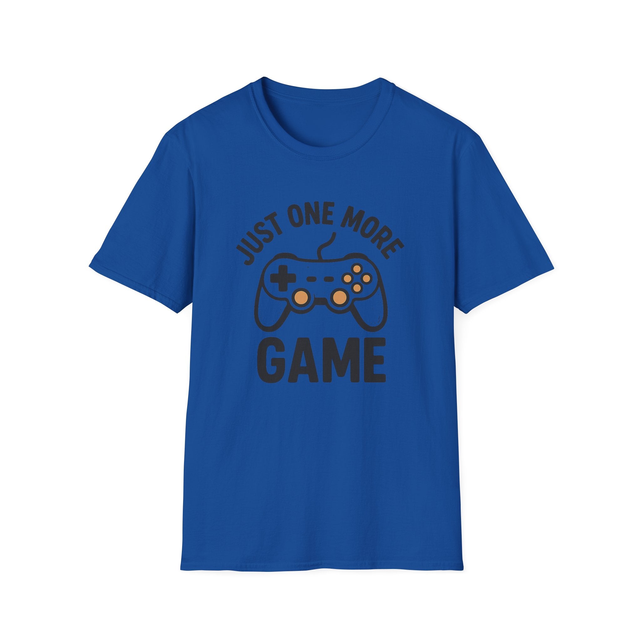 Just One More Game Unisex Softstyle T-Shirt, Gamer Tee, Video Game Shirt, Gift for Gamers, Casual Wear, Birthday Present