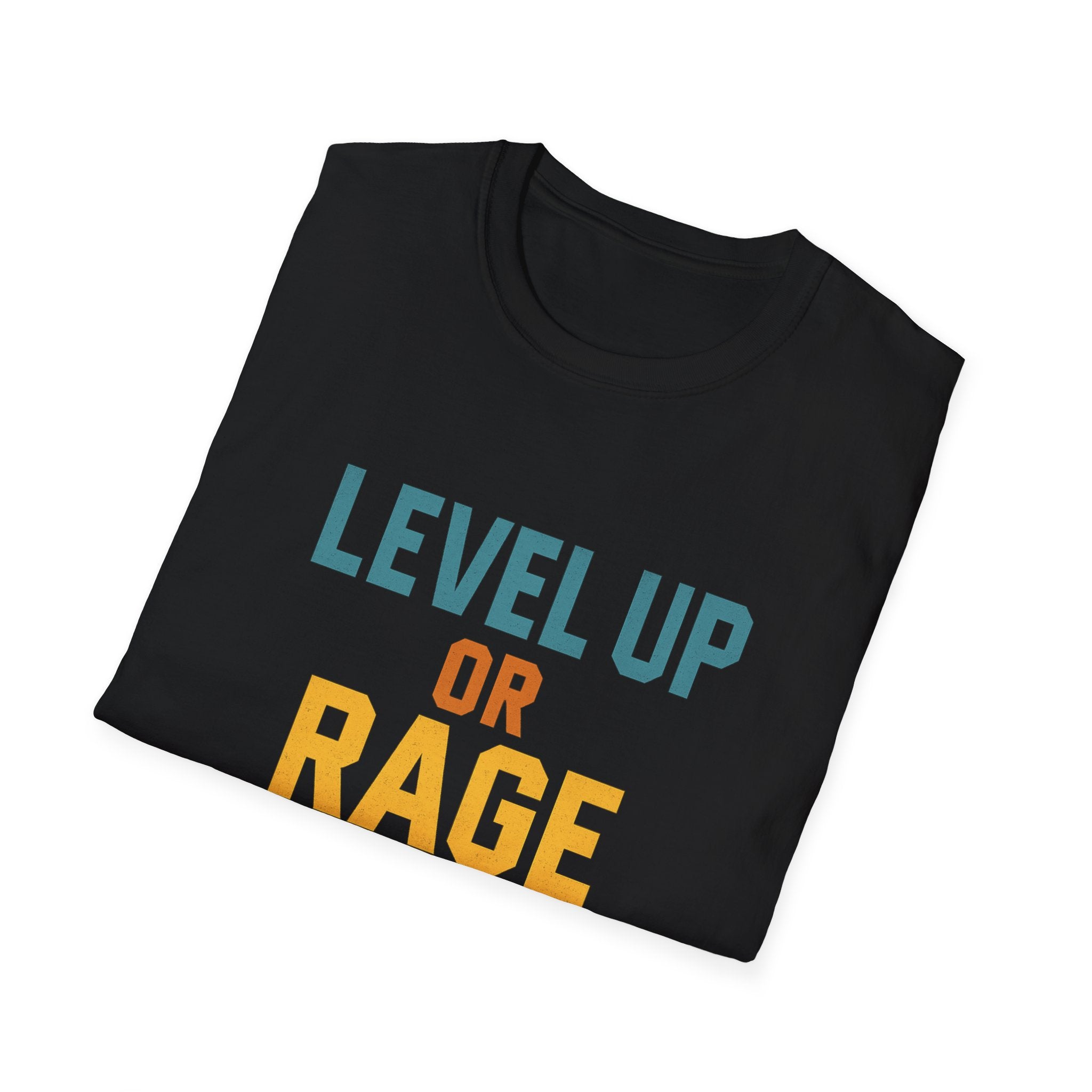 Level Up or Rage Quit Gamer T-Shirt, Unisex Tee for Gamers, Casual Wear, Gift for Gamers, Birthday Gift