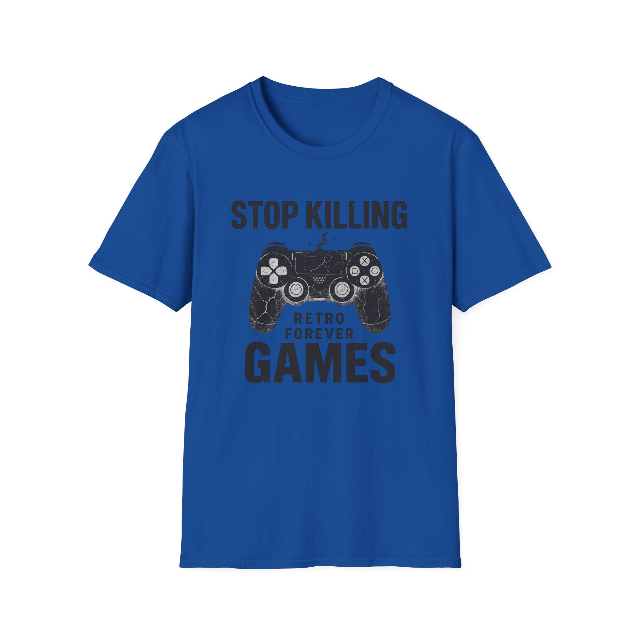 Retro Gaming T-Shirt, Stop Killing Games Tee, Gamer Gift, Video Game Apparel, Unisex Softstyle Shirt, Perfect for Birthdays, Holidays