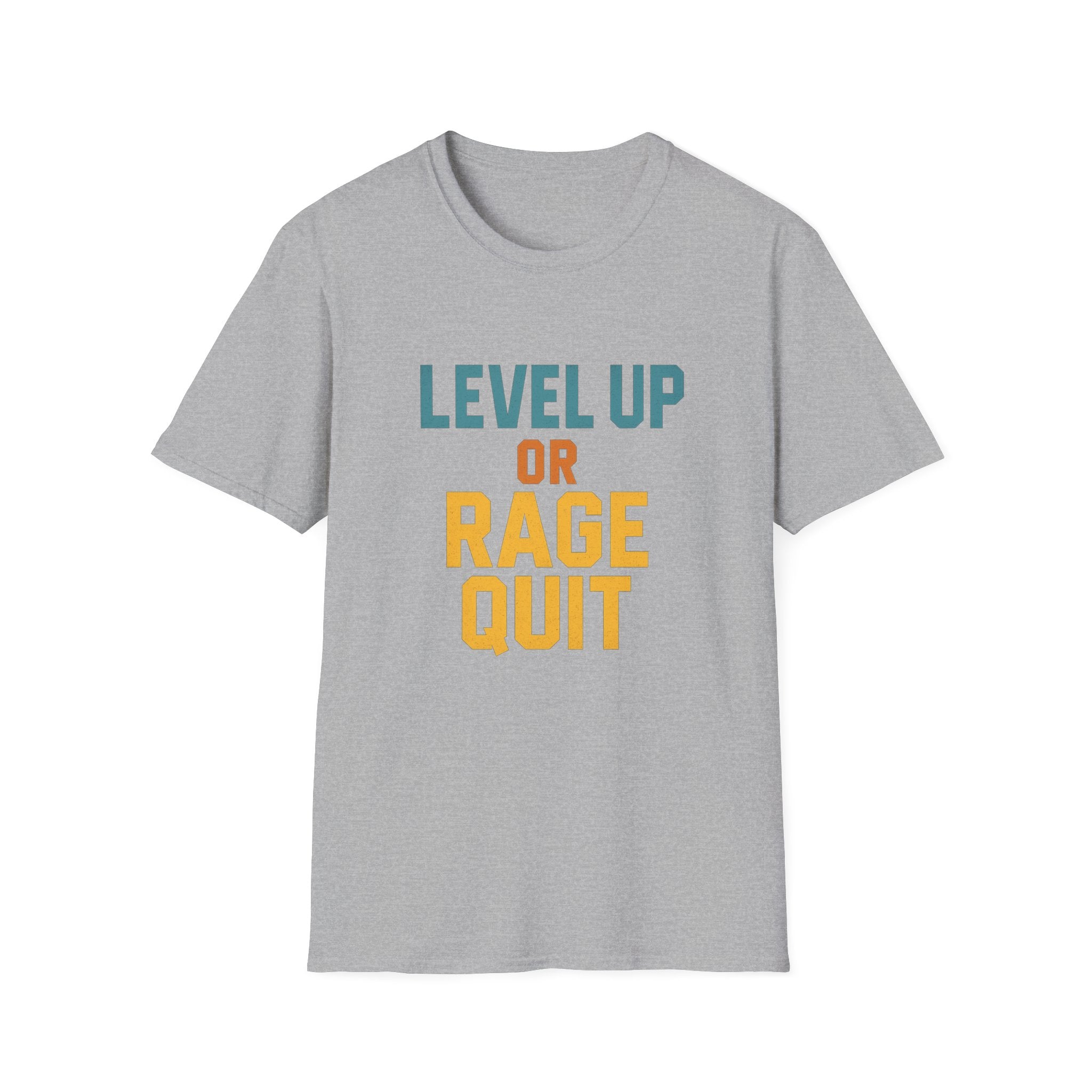 Level Up or Rage Quit Gamer T-Shirt, Unisex Tee for Gamers, Casual Wear, Gift for Gamers, Birthday Gift
