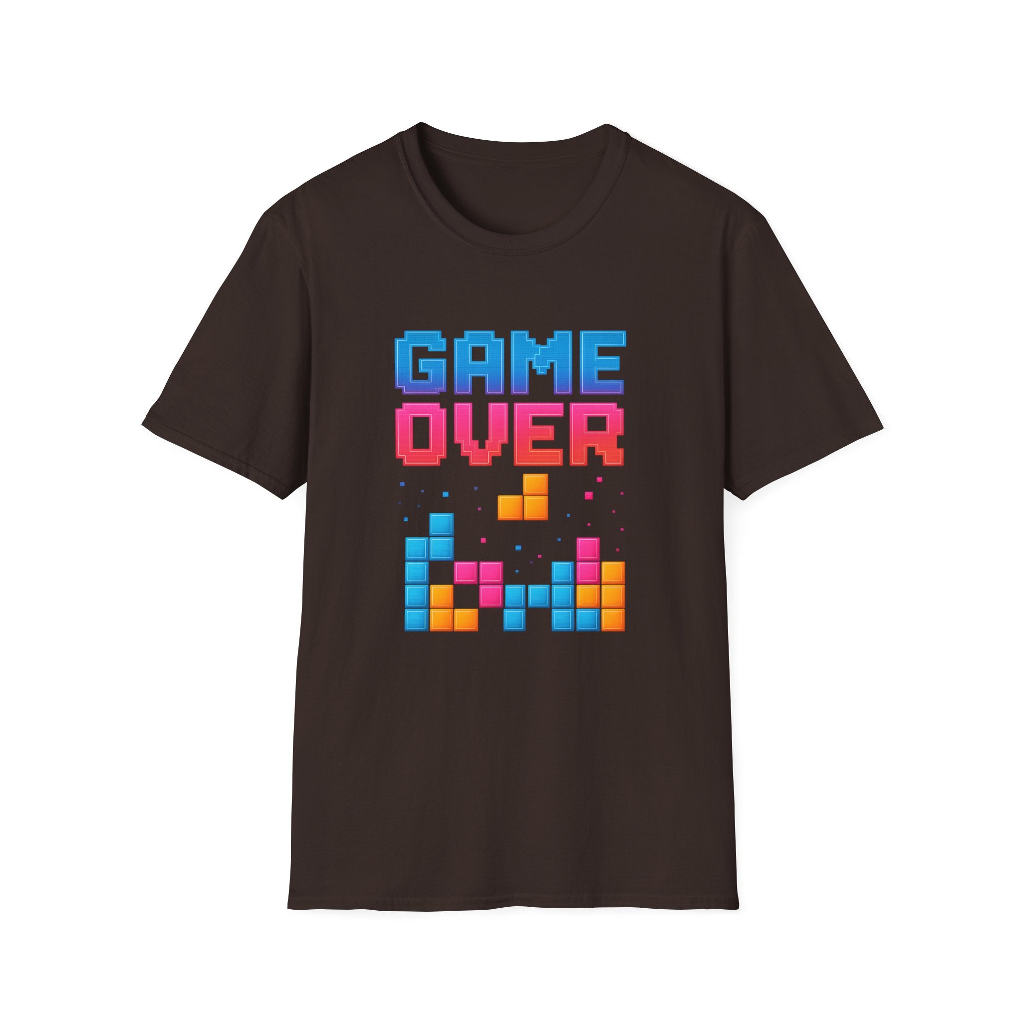 Retro Gamer T-Shirt - Game Over Tee, Unisex Softstyle Shirt, Video Game Apparel, Gamer Gift, Casual Wear, Birthday Present
