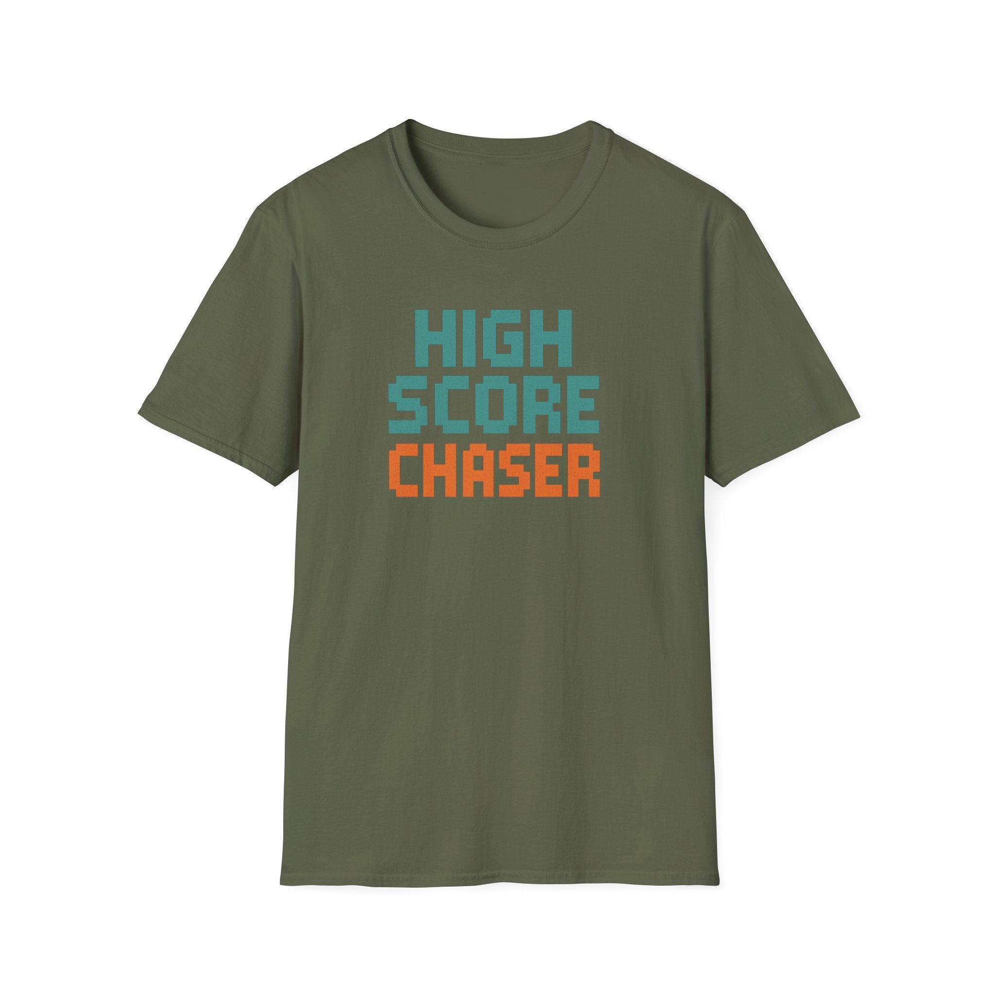 High Score Chaser T-Shirt - Retro Gamer Tee, Cute Gift for Gamers, Birthday, Christmas, Unisex Softstyle Tee