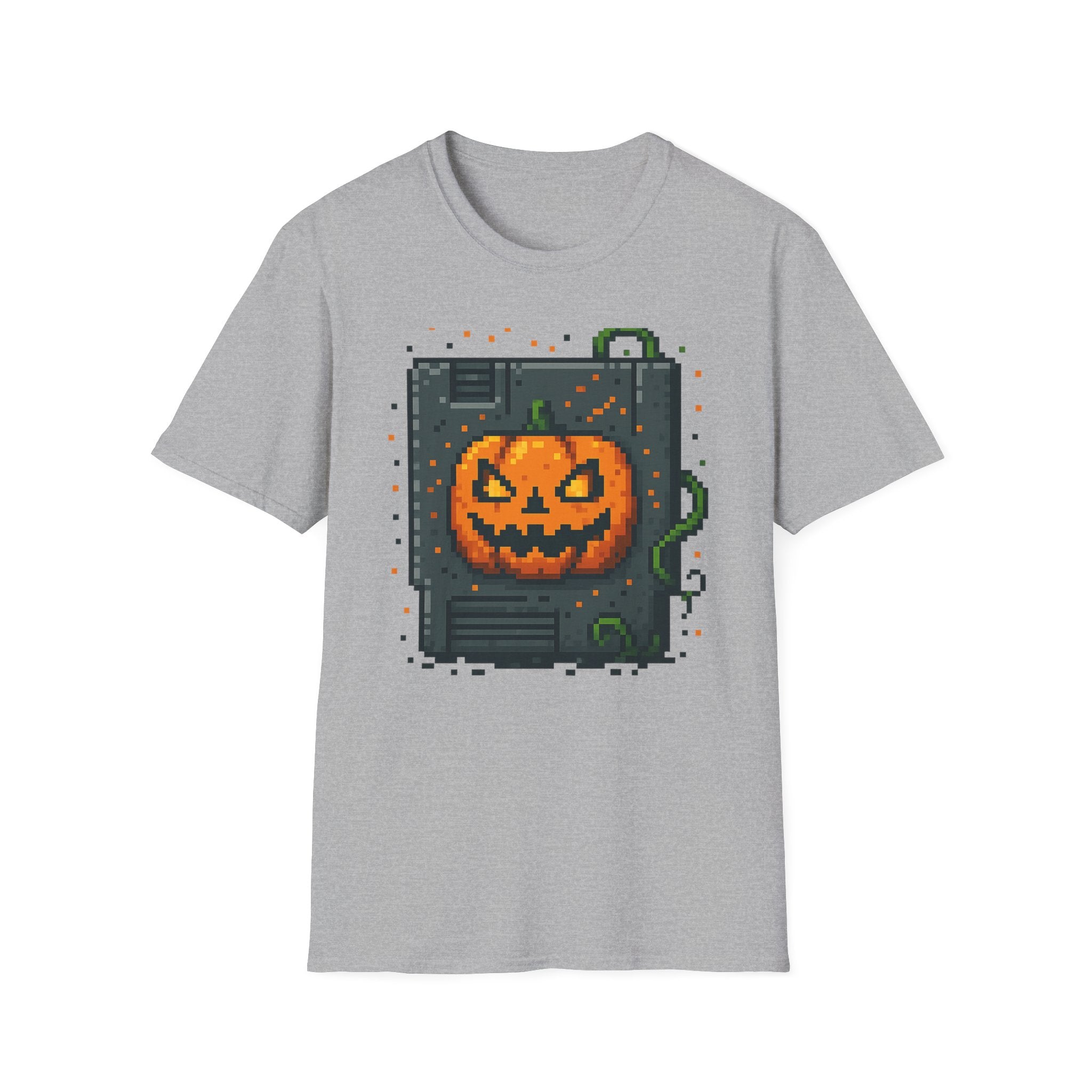 Halloween Inspired Unisex Softstyle T-Shirt, Spooky Graphic Tee, Fall Fashion, Trick or Treat Shirt, Pumpkin Design, Casual Wear