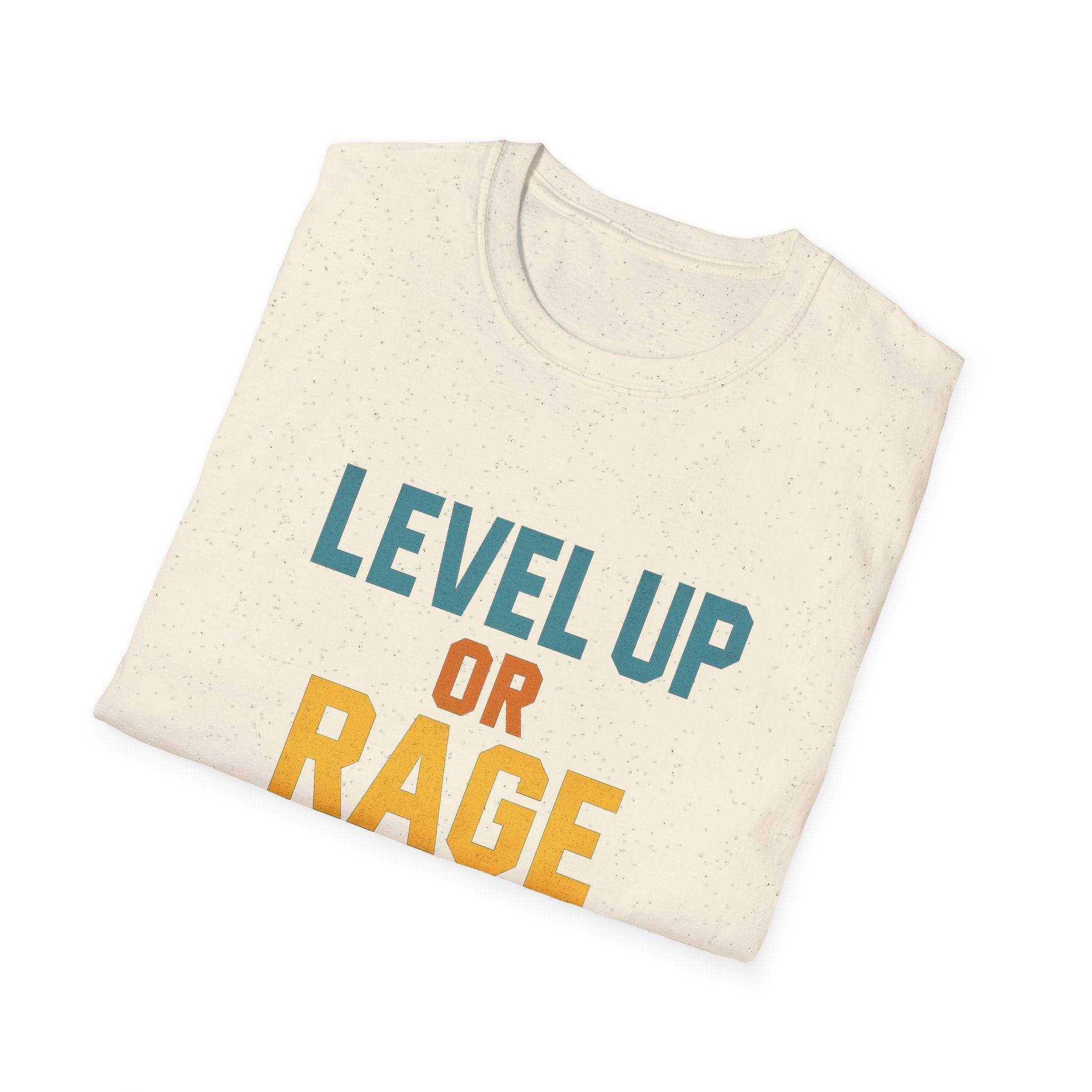 Level Up or Rage Quit Gamer T-Shirt, Unisex Tee for Gamers, Casual Wear, Gift for Gamers, Birthday Gift