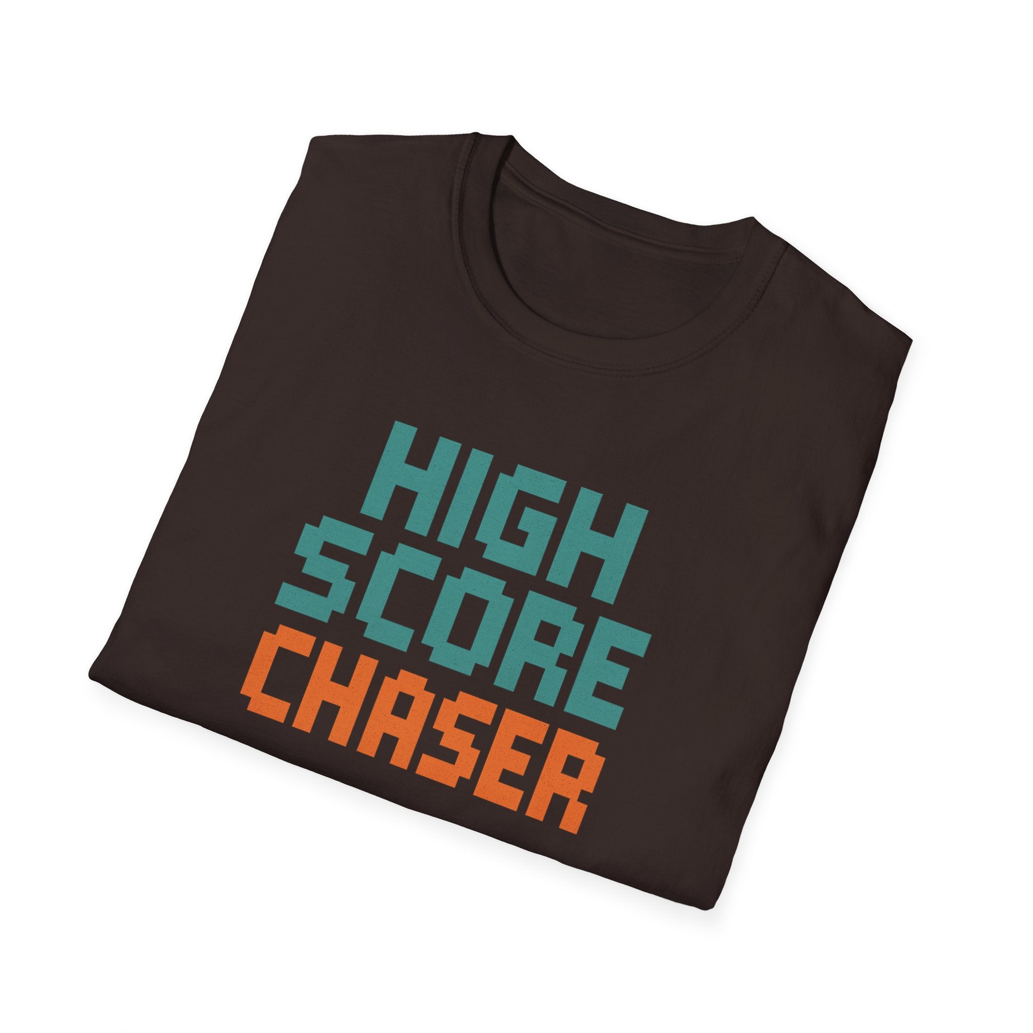 High Score Chaser T-Shirt - Retro Gamer Tee, Cute Gift for Gamers, Birthday, Christmas, Unisex Softstyle Tee