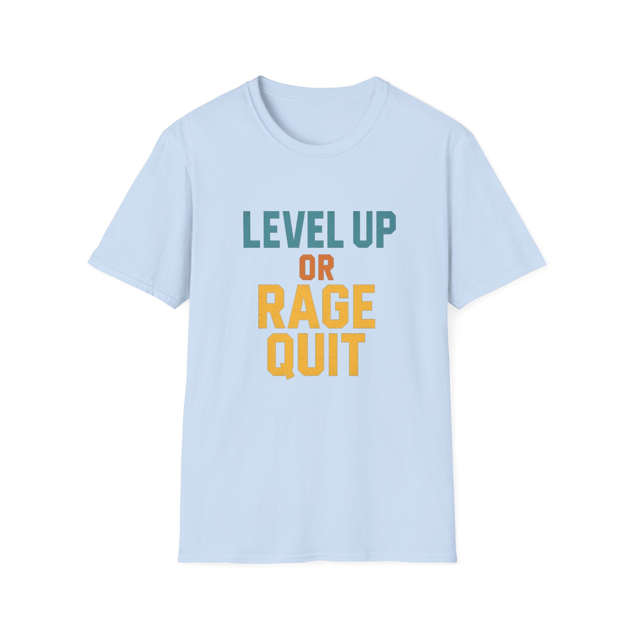 Level Up or Rage Quit Gamer T-Shirt, Unisex Tee for Gamers, Casual Wear, Gift for Gamers, Birthday Gift