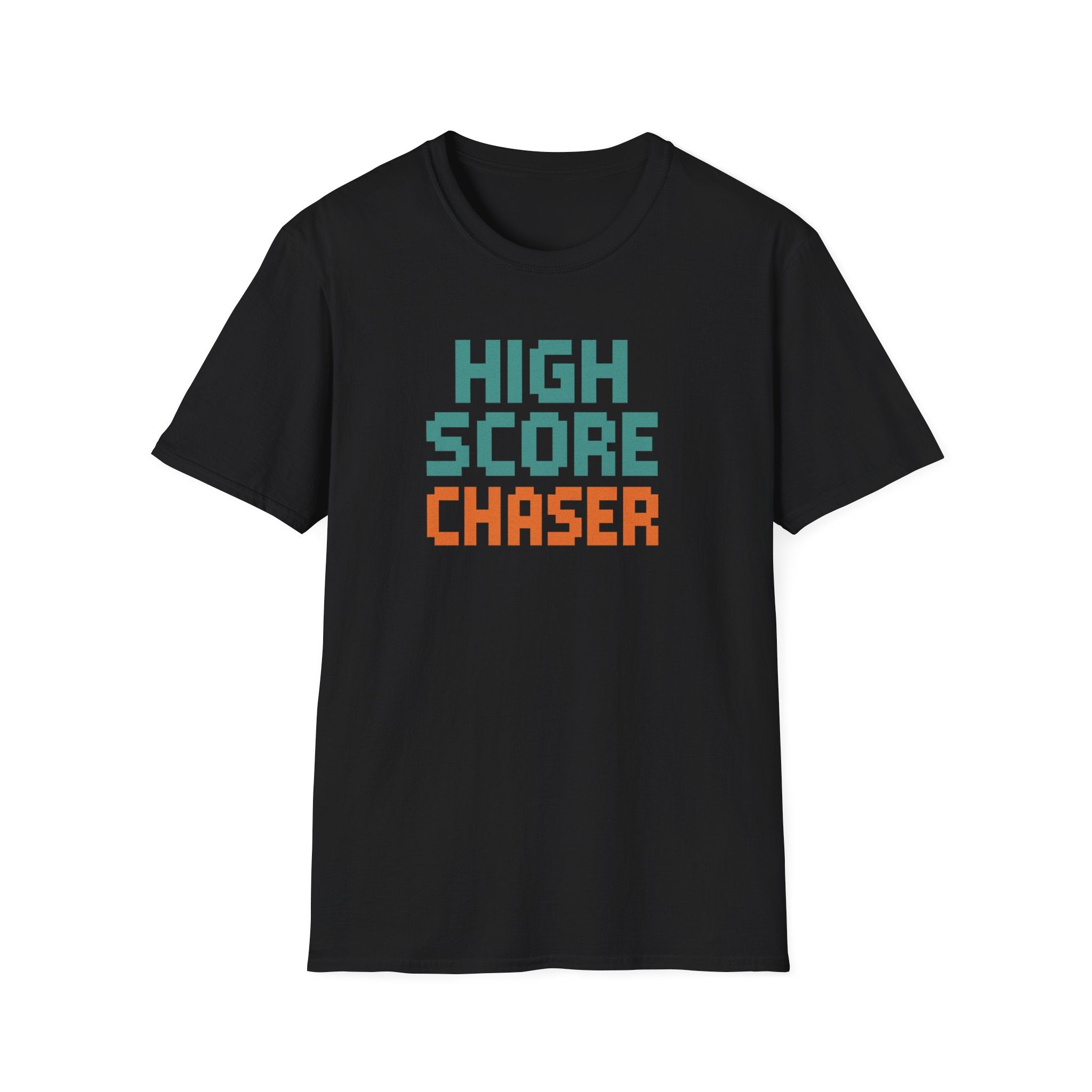 High Score Chaser T-Shirt - Retro Gamer Tee, Cute Gift for Gamers, Birthday, Christmas, Unisex Softstyle Tee