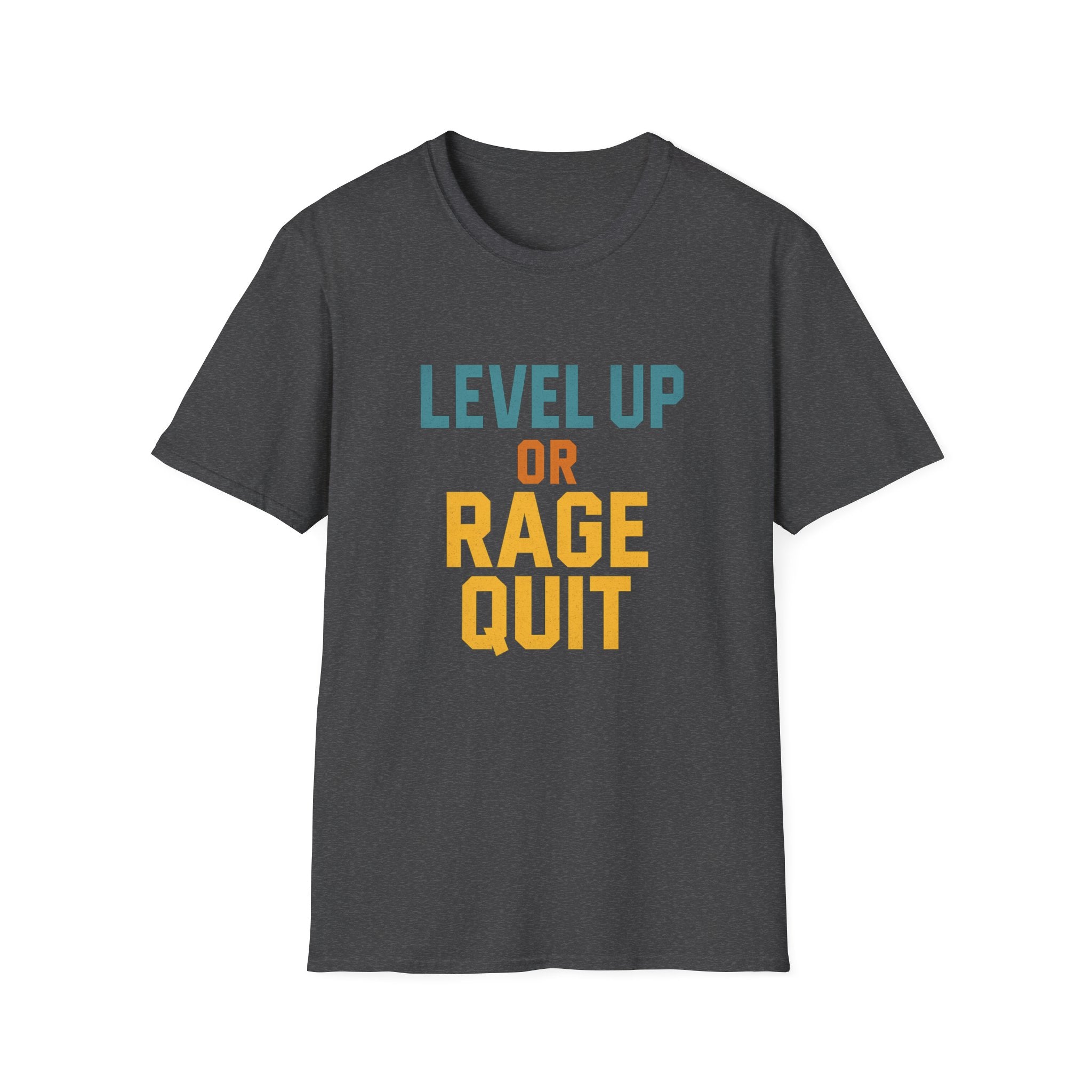 Level Up or Rage Quit Gamer T-Shirt, Unisex Tee for Gamers, Casual Wear, Gift for Gamers, Birthday Gift