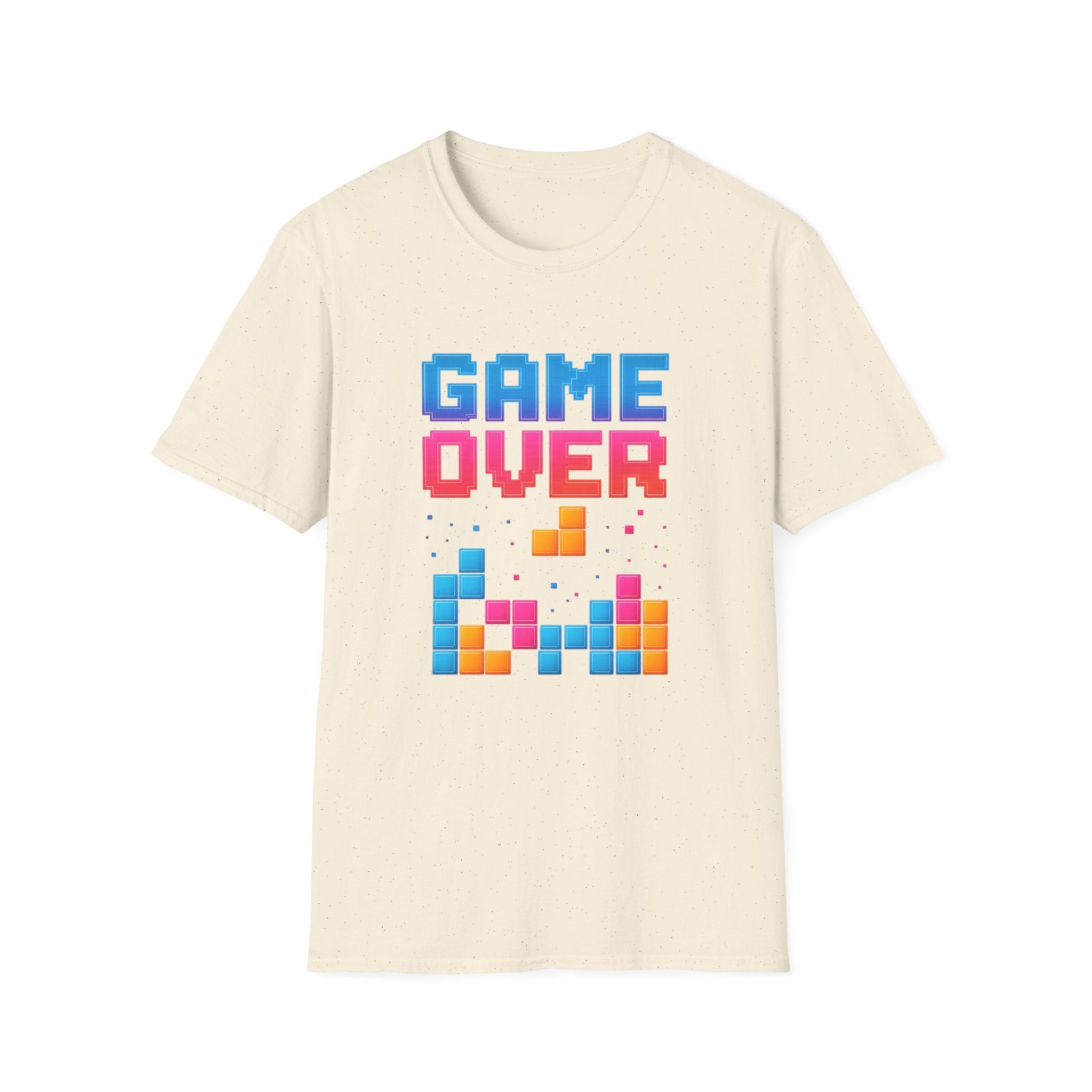 Retro Gamer T-Shirt - Game Over Tee, Unisex Softstyle Shirt, Video Game Apparel, Gamer Gift, Casual Wear, Birthday Present