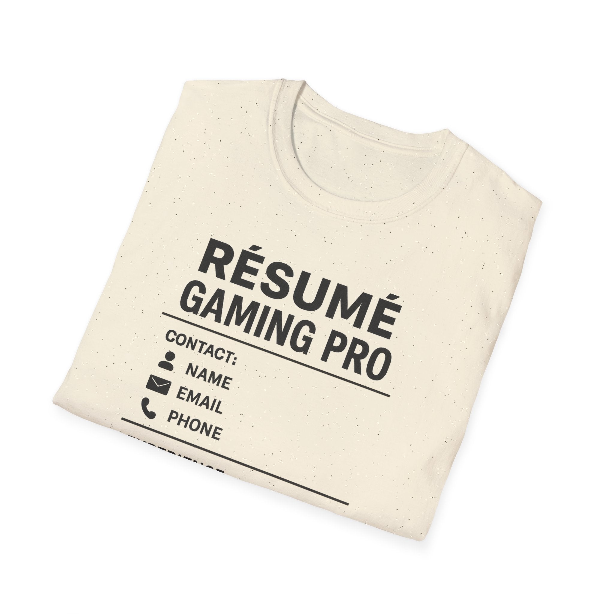 Gaming Pro Resume T-Shirt | Funny Gamer Tee | Gift for Gamers | Video Game Apparel | Casual Gaming Outfit | Gamer's Wardrobe