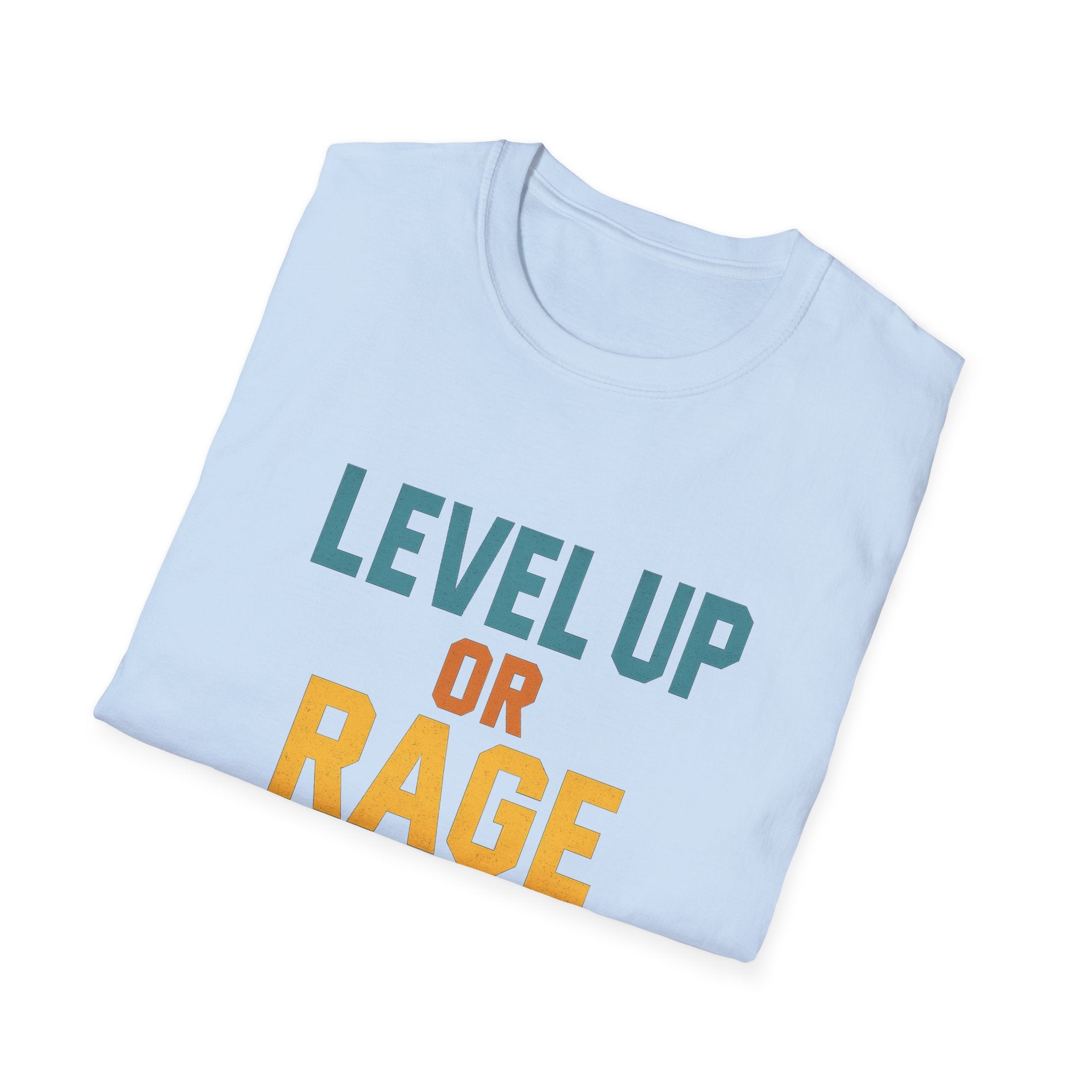Level Up or Rage Quit Gamer T-Shirt, Unisex Tee for Gamers, Casual Wear, Gift for Gamers, Birthday Gift