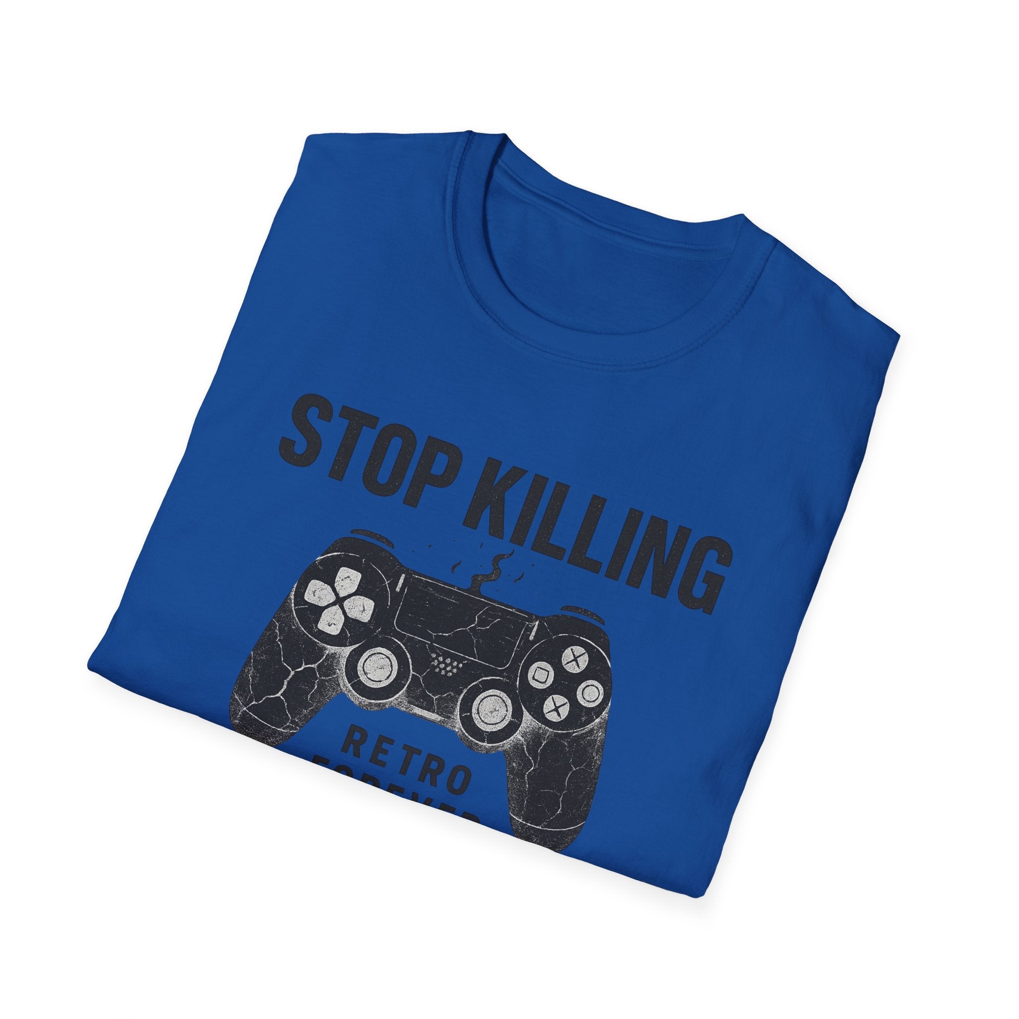 Retro Gaming T-Shirt, Stop Killing Games Tee, Gamer Gift, Video Game Apparel, Unisex Softstyle Shirt, Perfect for Birthdays, Holidays