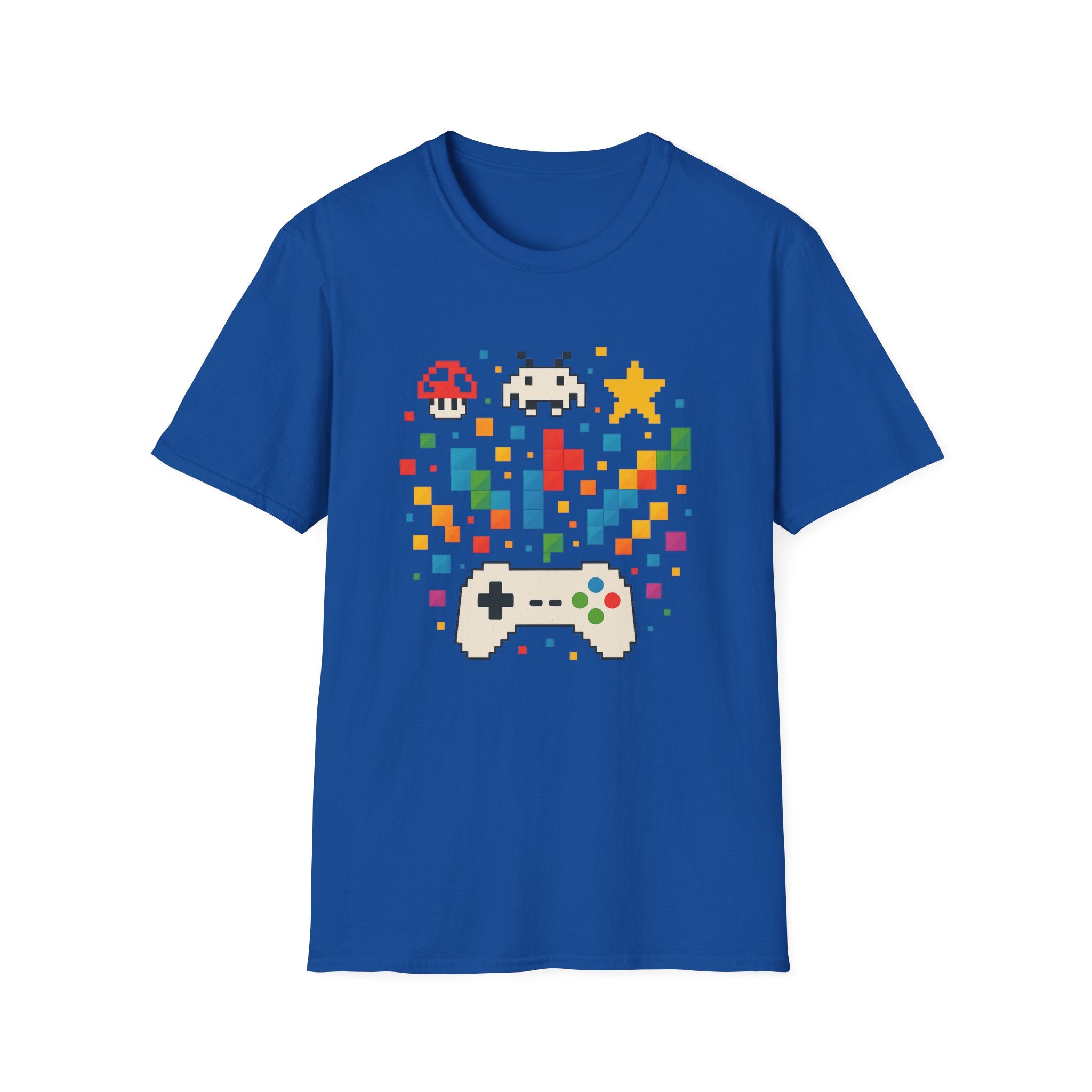 Retro Gamer Unisex T-Shirt, Video Game Tee, Gaming Gift, Fun Shirt for Gamers, Pixel Art T-Shirt, Birthday Gift