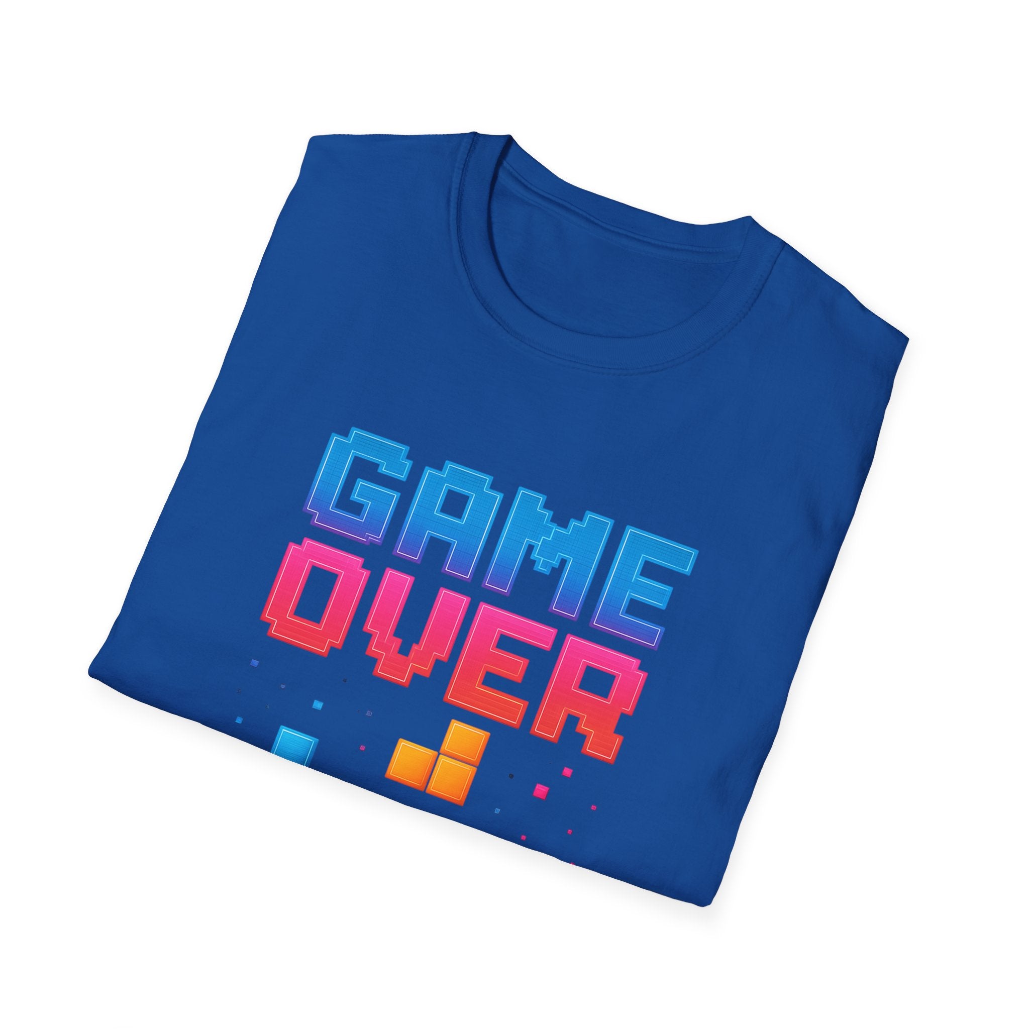 Retro Gamer T-Shirt - Game Over Tee, Unisex Softstyle Shirt, Video Game Apparel, Gamer Gift, Casual Wear, Birthday Present
