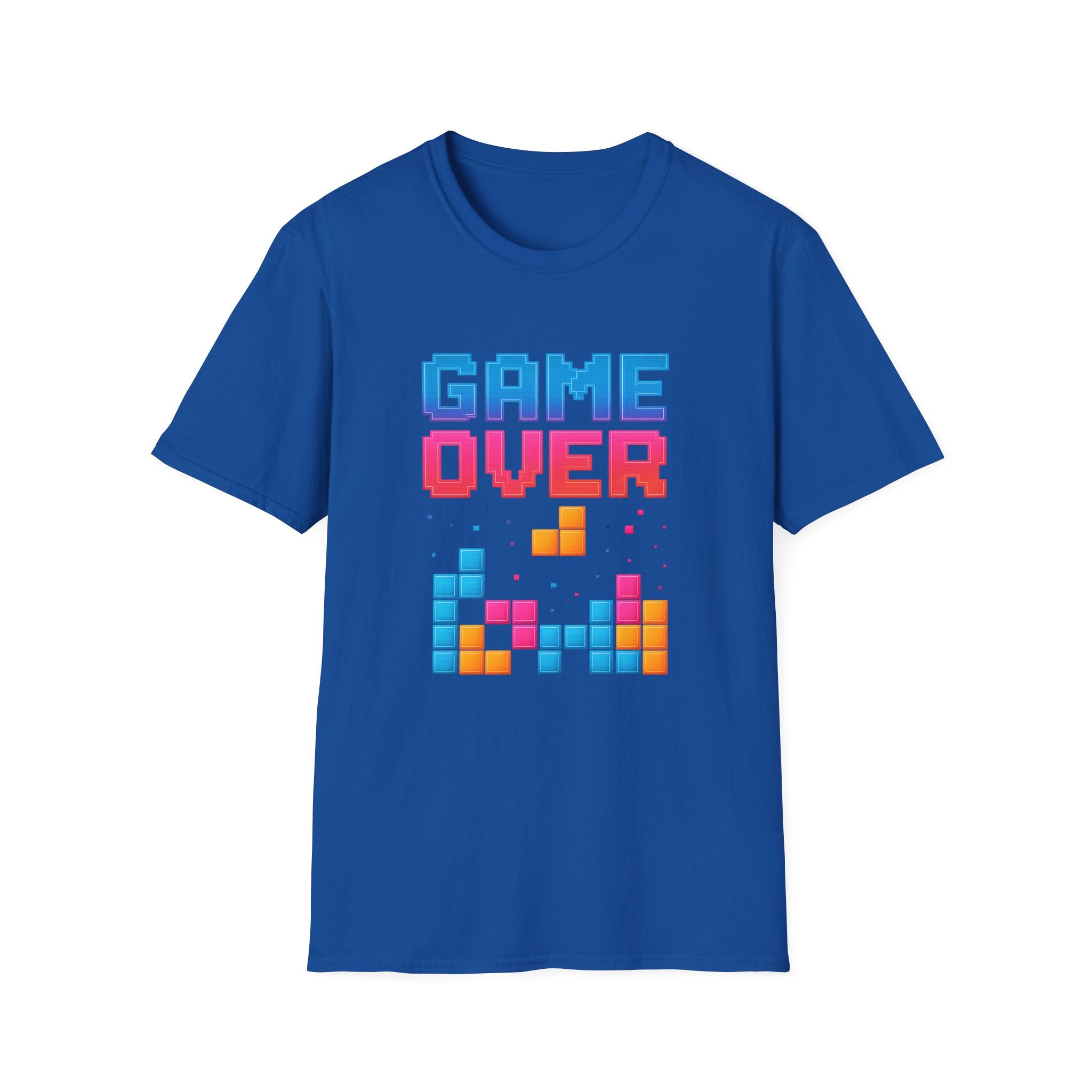 Retro Gamer T-Shirt - Game Over Tee, Unisex Softstyle Shirt, Video Game Apparel, Gamer Gift, Casual Wear, Birthday Present